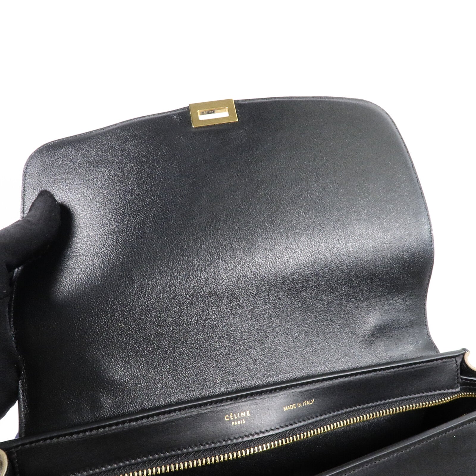 CELINE 牛皮皮革Trapeze Small手挽肩背兩用袋