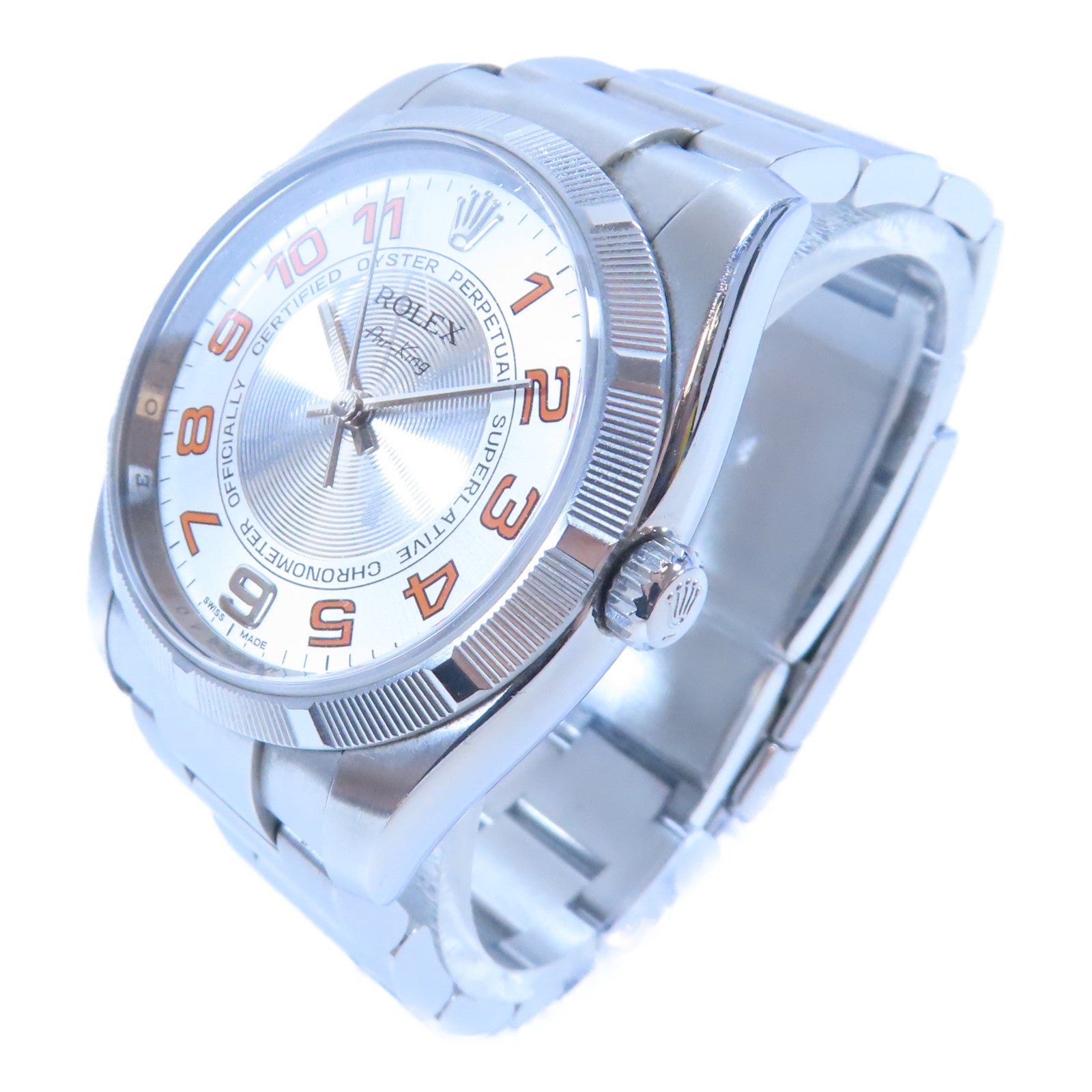 ROLEX Air king不鏽鋼自動機芯手錶銀色