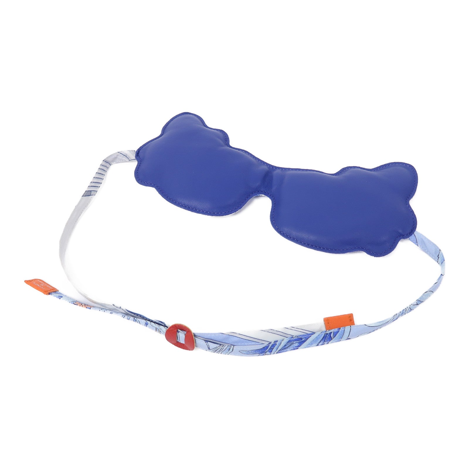 HERMES 絲質/皮革Not Sleepy Butterfly Travel Mask眼罩藍色