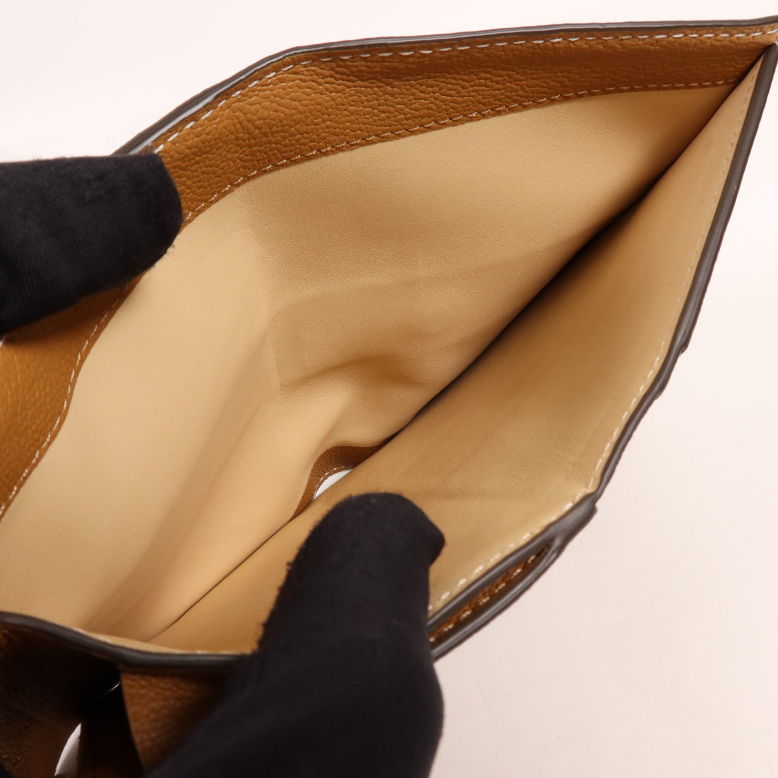 Delvaux 牛皮皮革Brillant Compact Wallet金扣錢包