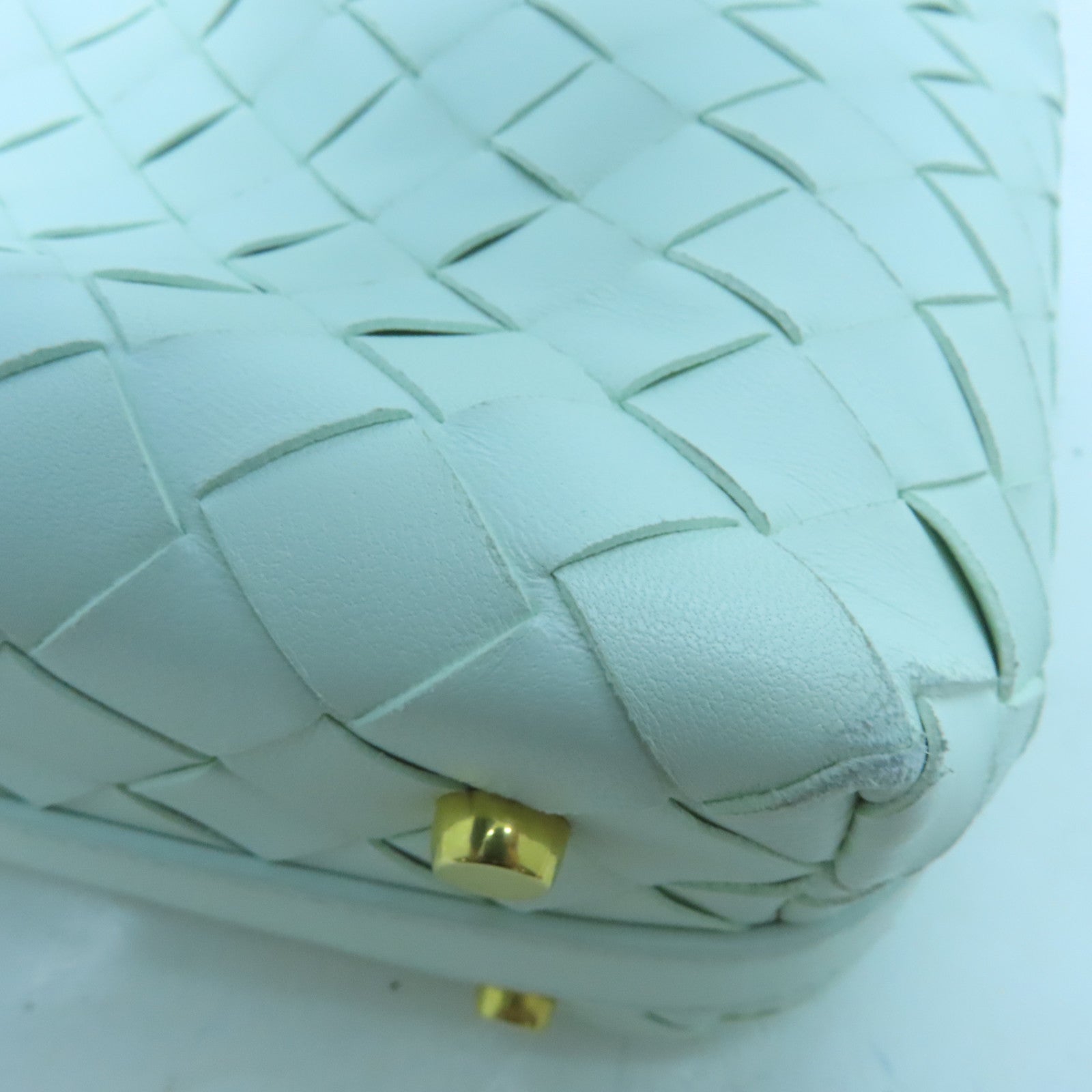 BOTTEGA VENETA 牛皮皮革Mini Wallace金扣肩背袋綠色