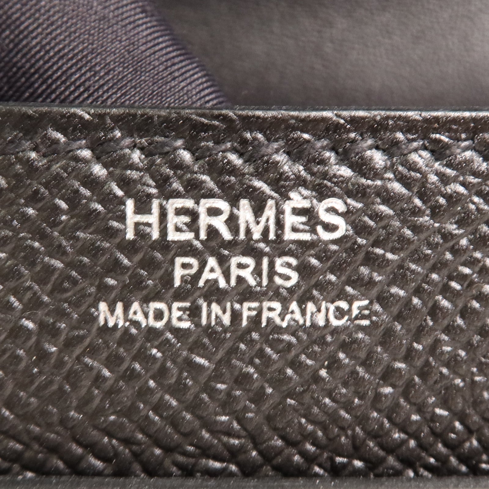 HERMES Epsom皮革Verrou 23銀扣肩背袋Noir