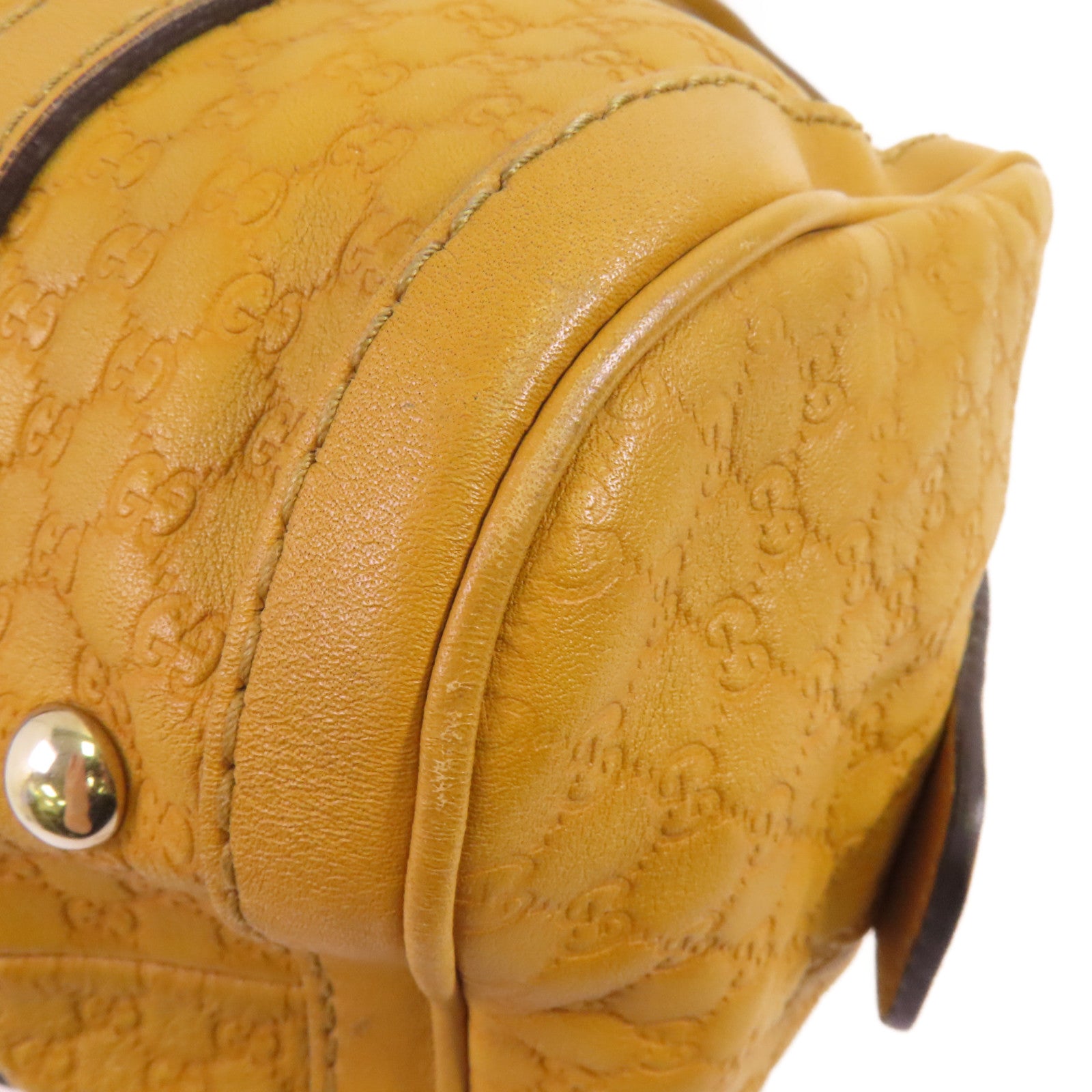 GUCCI 牛皮皮革Boston Bag金扣手挽肩背兩用袋