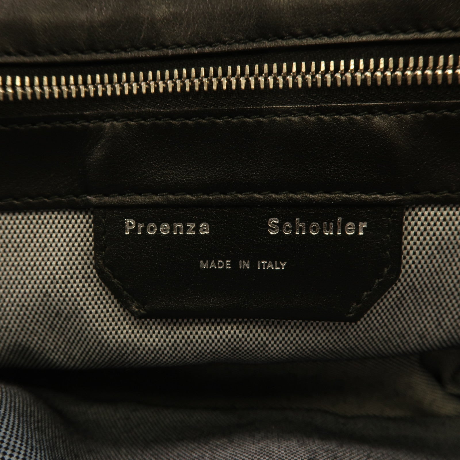 SELECTION 牛皮皮革Proenza Schoulder銀扣手挽肩背兩用袋灰色