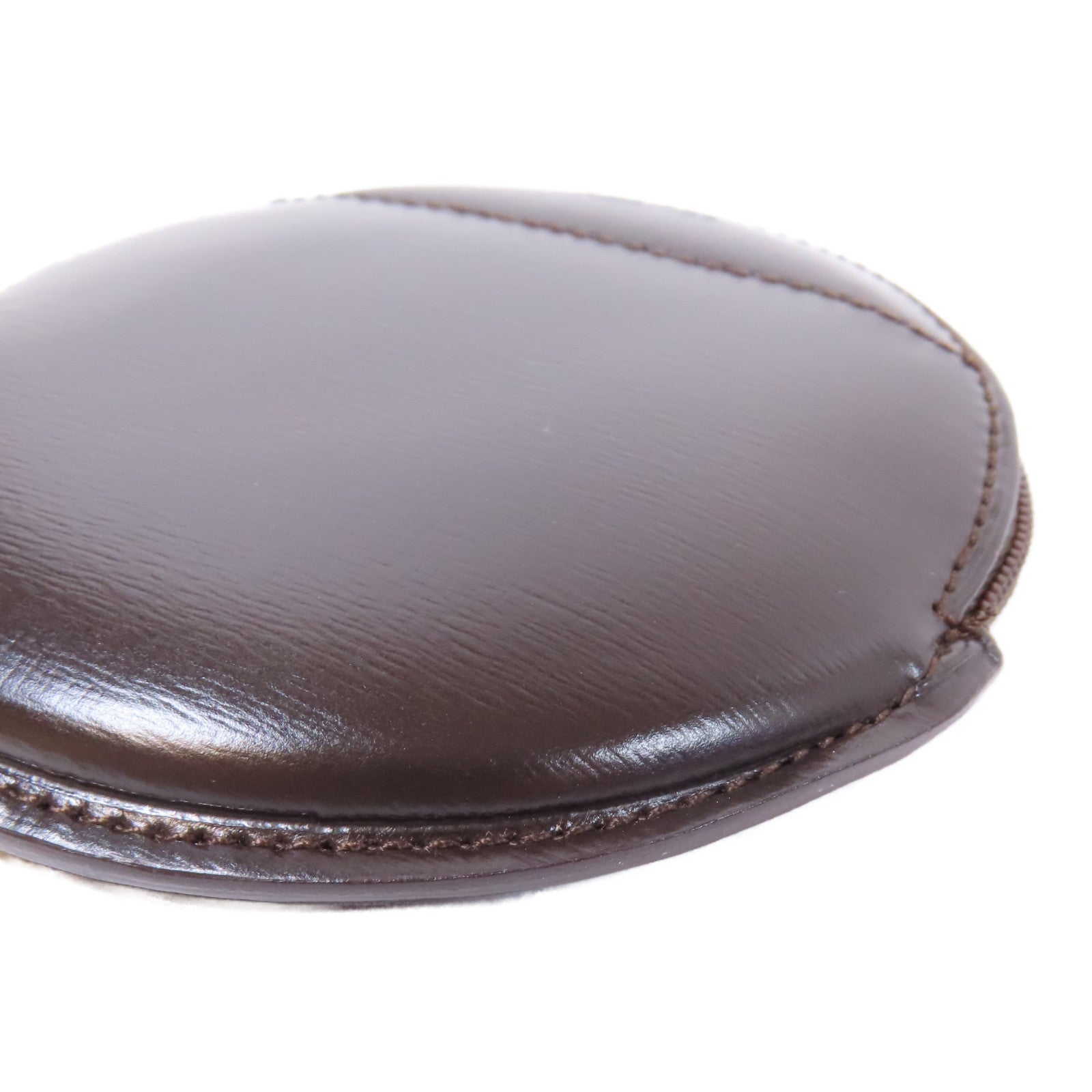 LOEWE 牛皮皮革Coin Case金扣零錢包啡色
