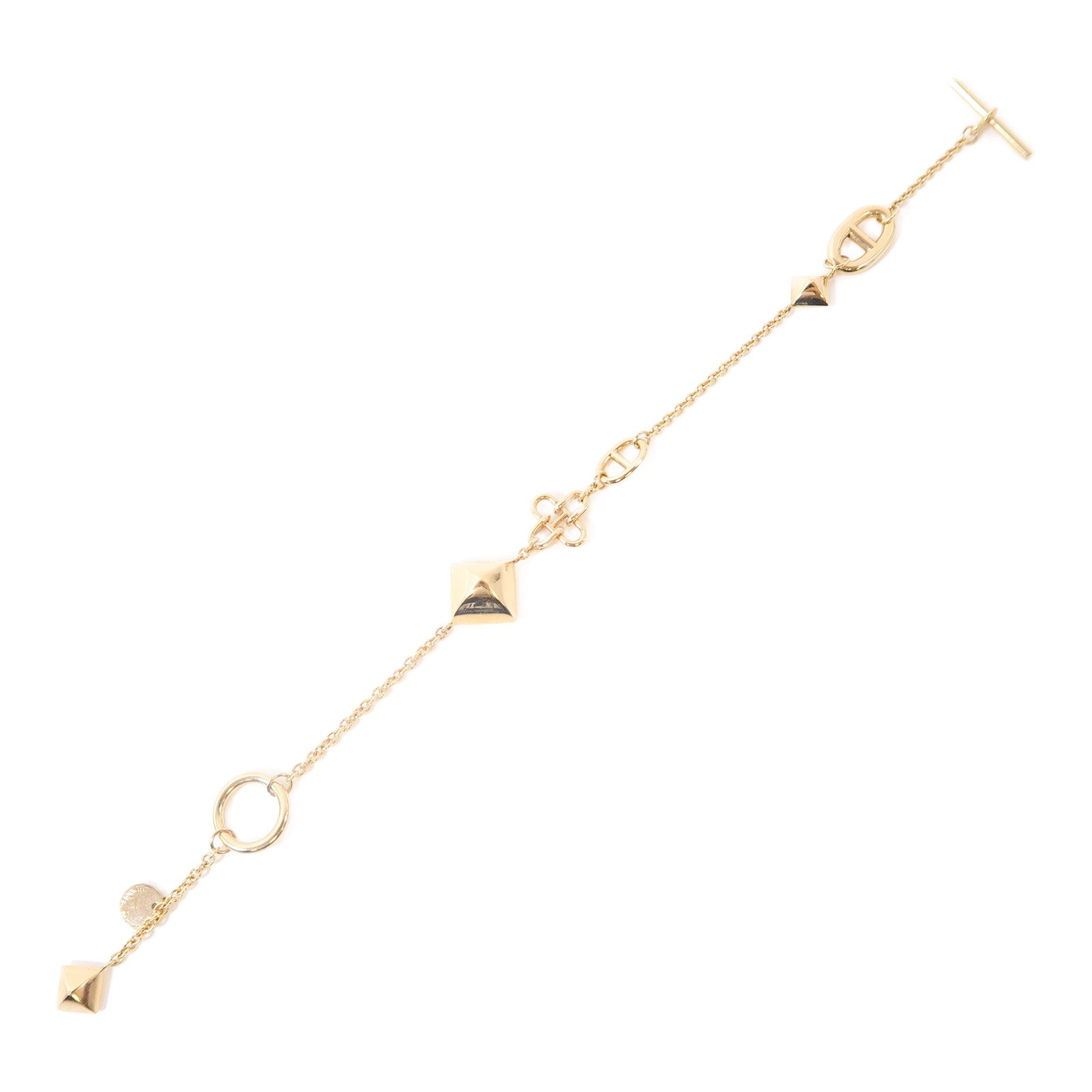 HERMES 18K玫瑰金Ronde Multi Bracelet手鏈金色