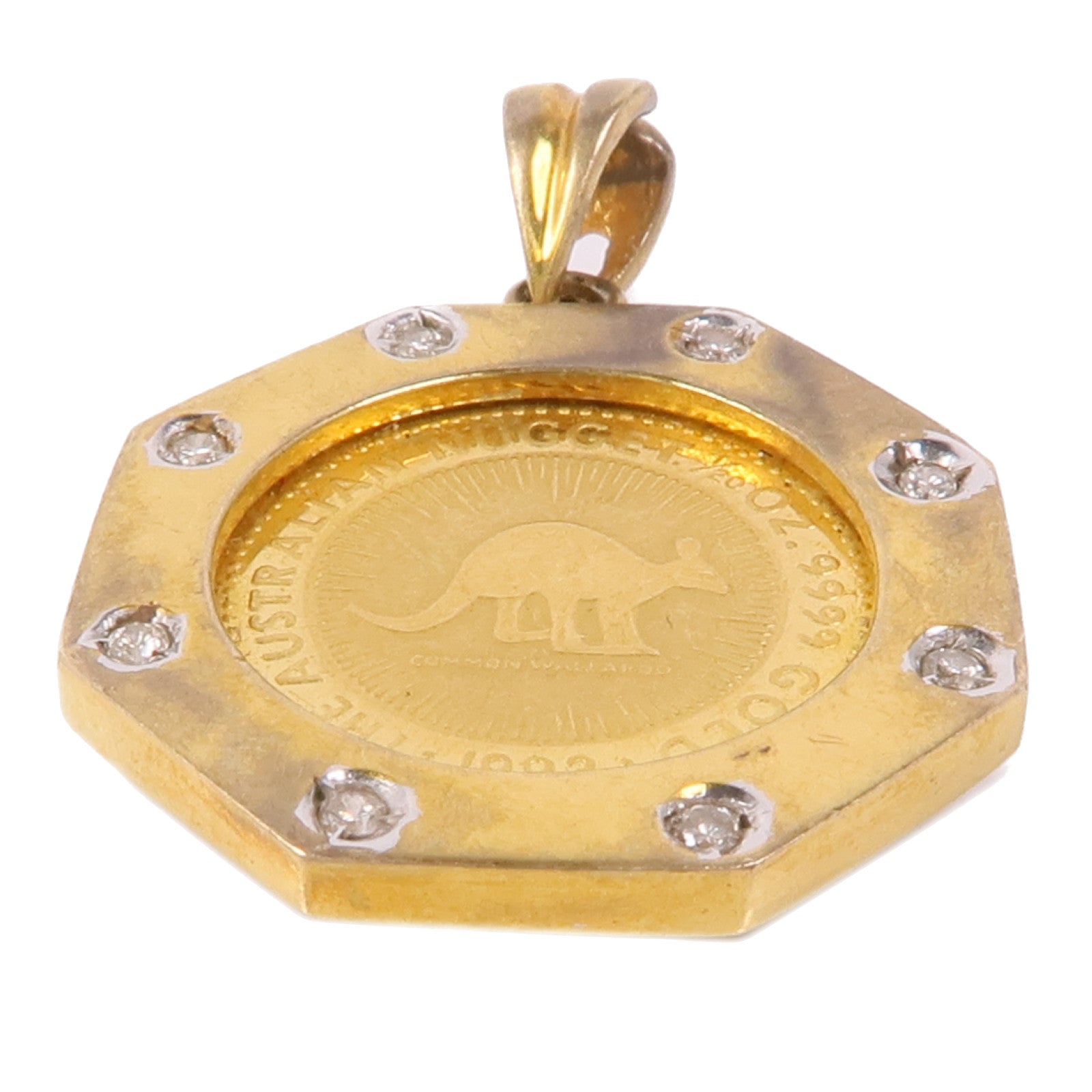 JEWELRY Diamond Pendant Top 14K Yellow Gold