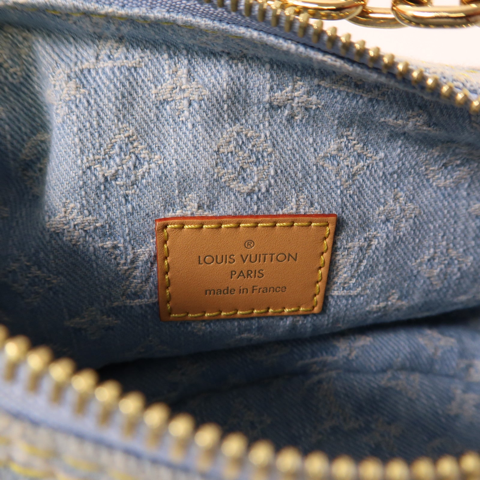 LOUIS VUITTON LV GHW Denim Loop Shoulder Bag M24846 Denim Blue