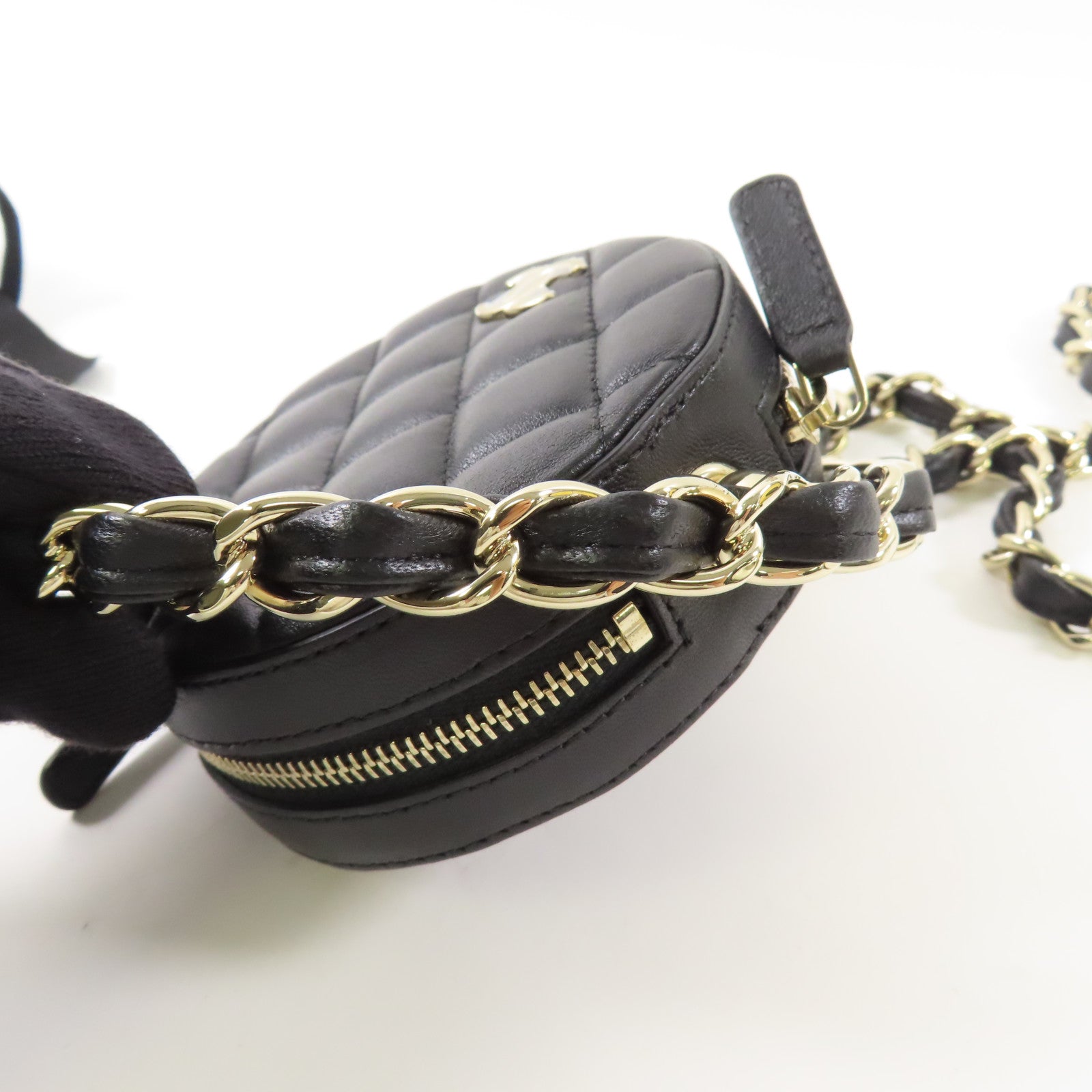 CHANEL 【激減優惠】羊皮皮革Handbag金扣手挽袋