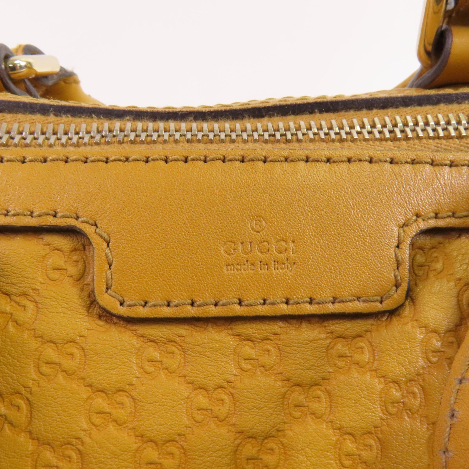 GUCCI 牛皮皮革Boston Bag金扣手挽肩背兩用袋