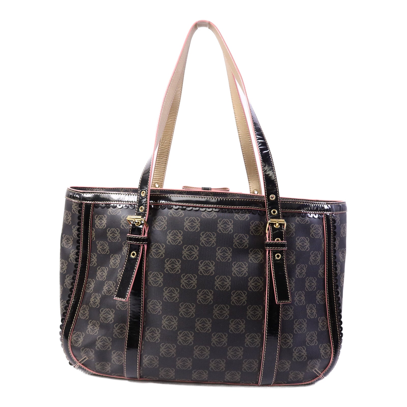 LOEWE 帆布Anagram Shoulder Bag肩背袋