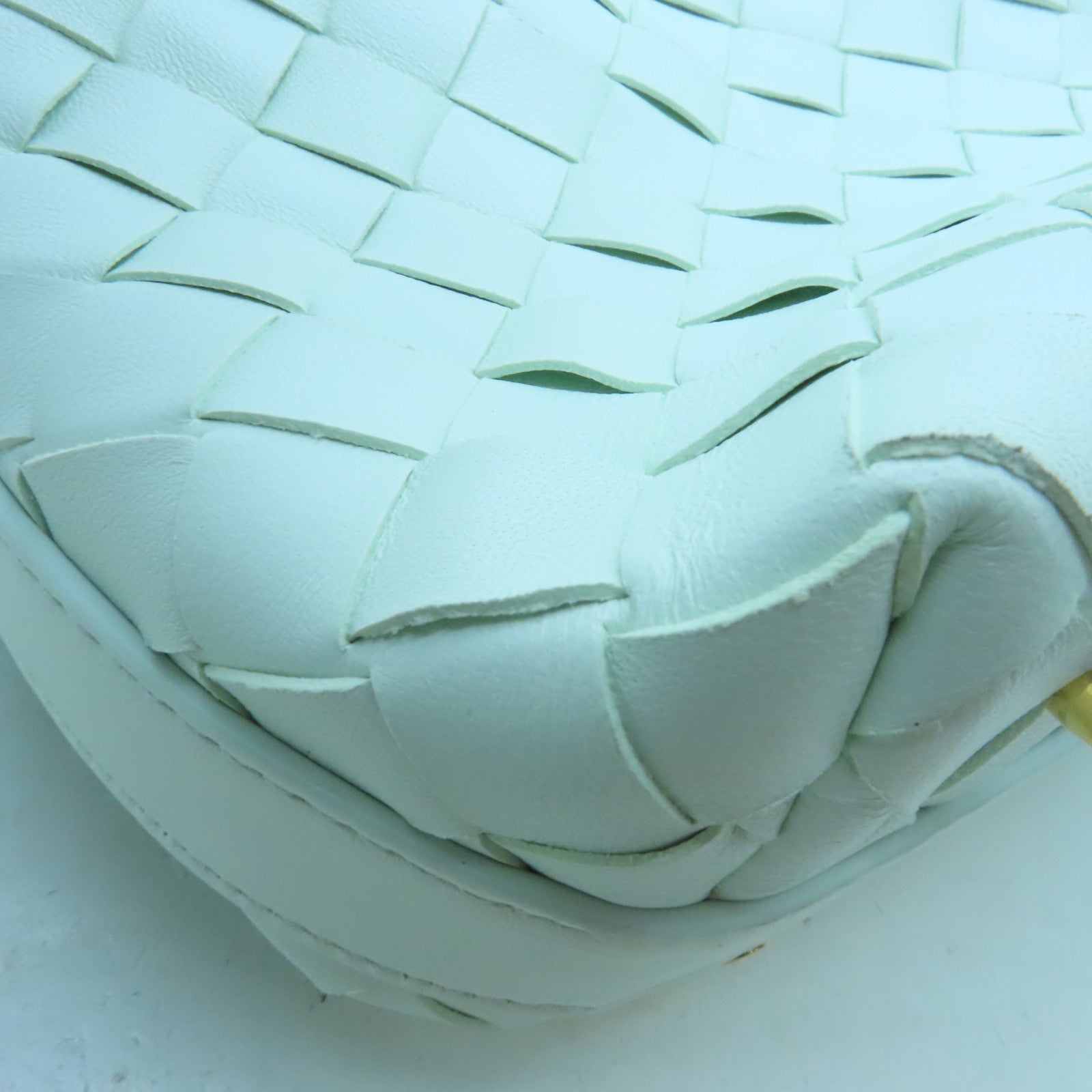 BOTTEGA VENETA 牛皮皮革Mini Wallace金扣肩背袋綠色