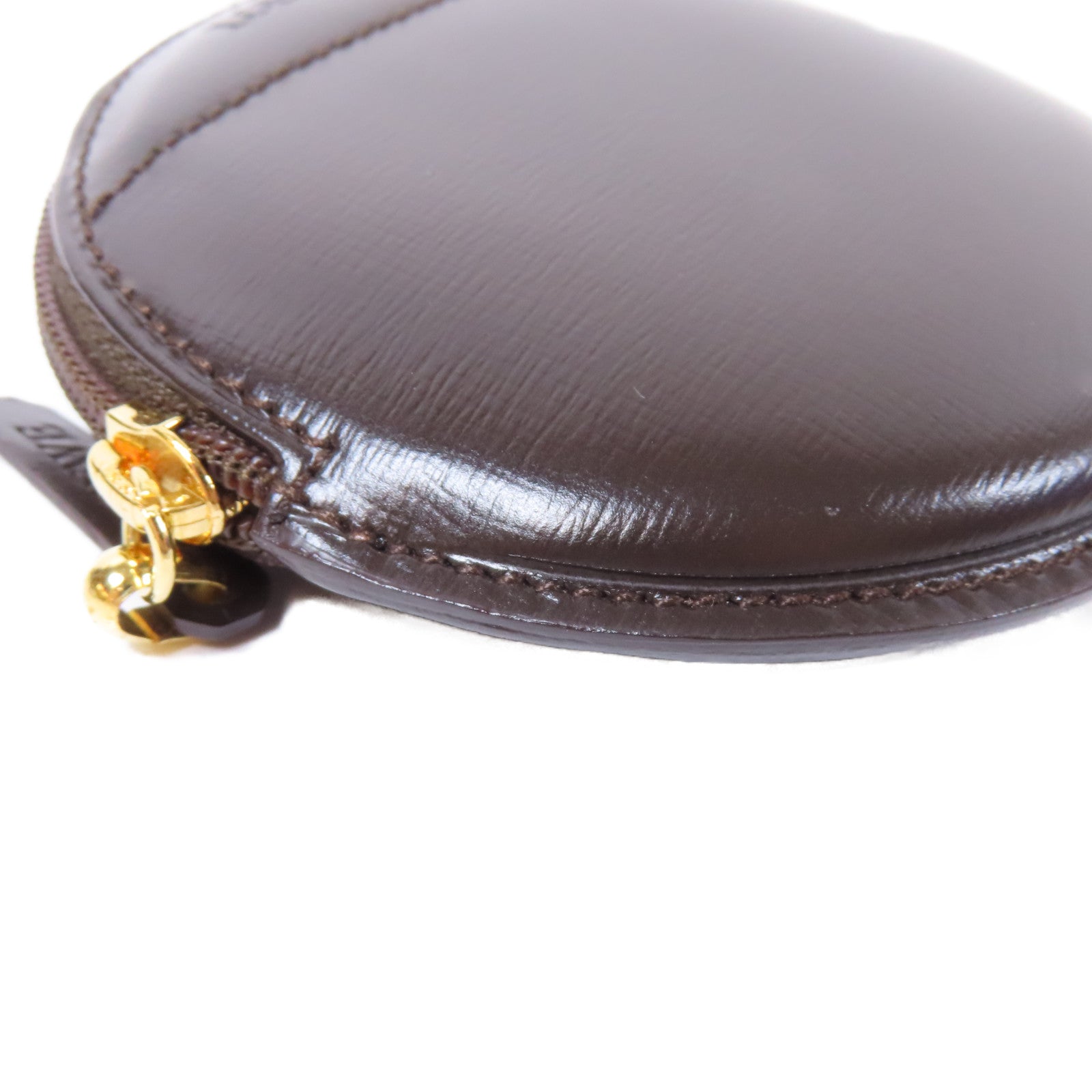 LOEWE 牛皮皮革Coin Case金扣零錢包啡色