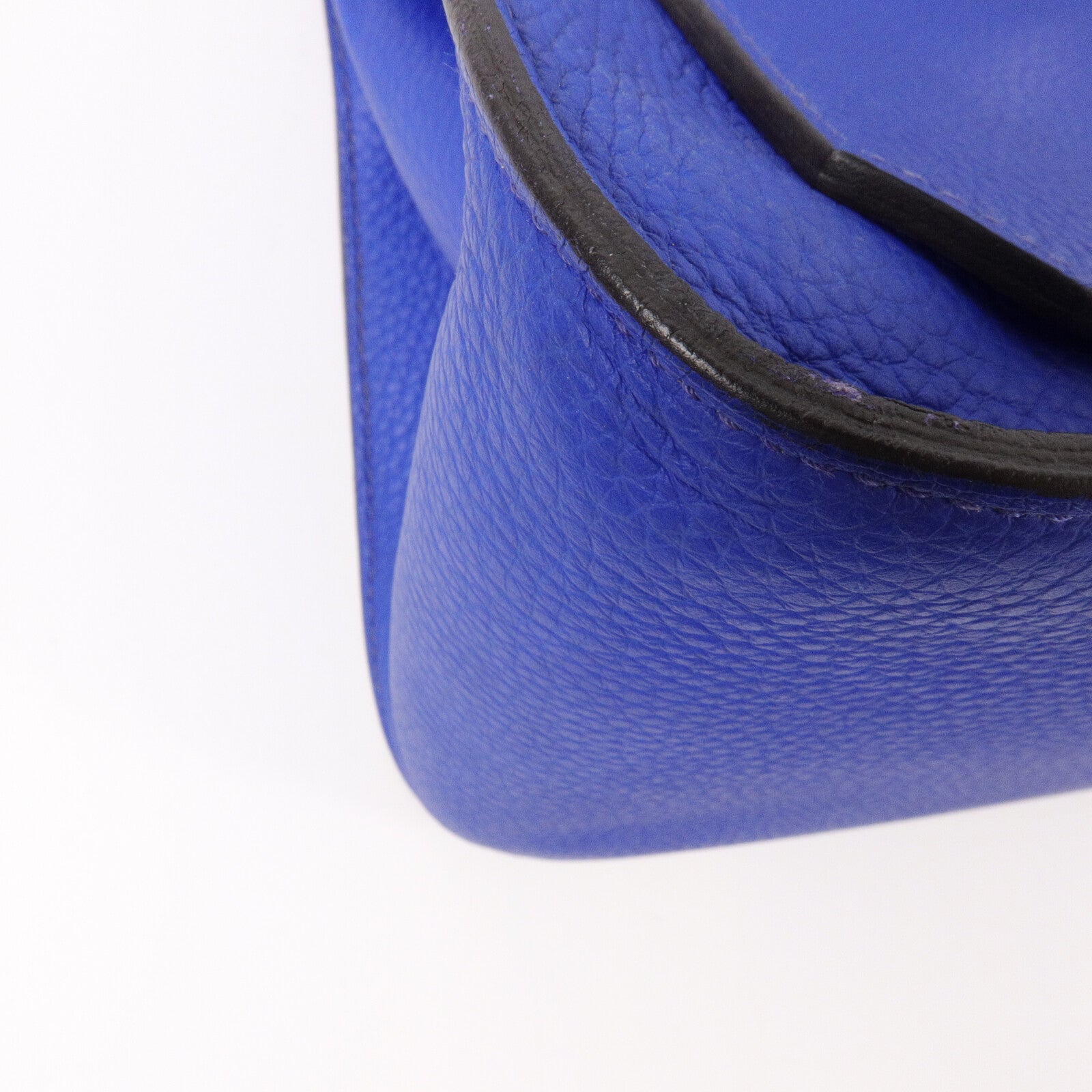 HERMES Clemence皮革Jypsiere 34肩背袋Bleu Electrique