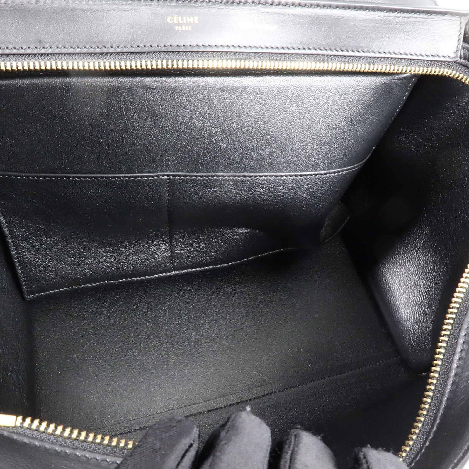 CELINE 牛皮皮革Trapeze Small手挽肩背兩用袋