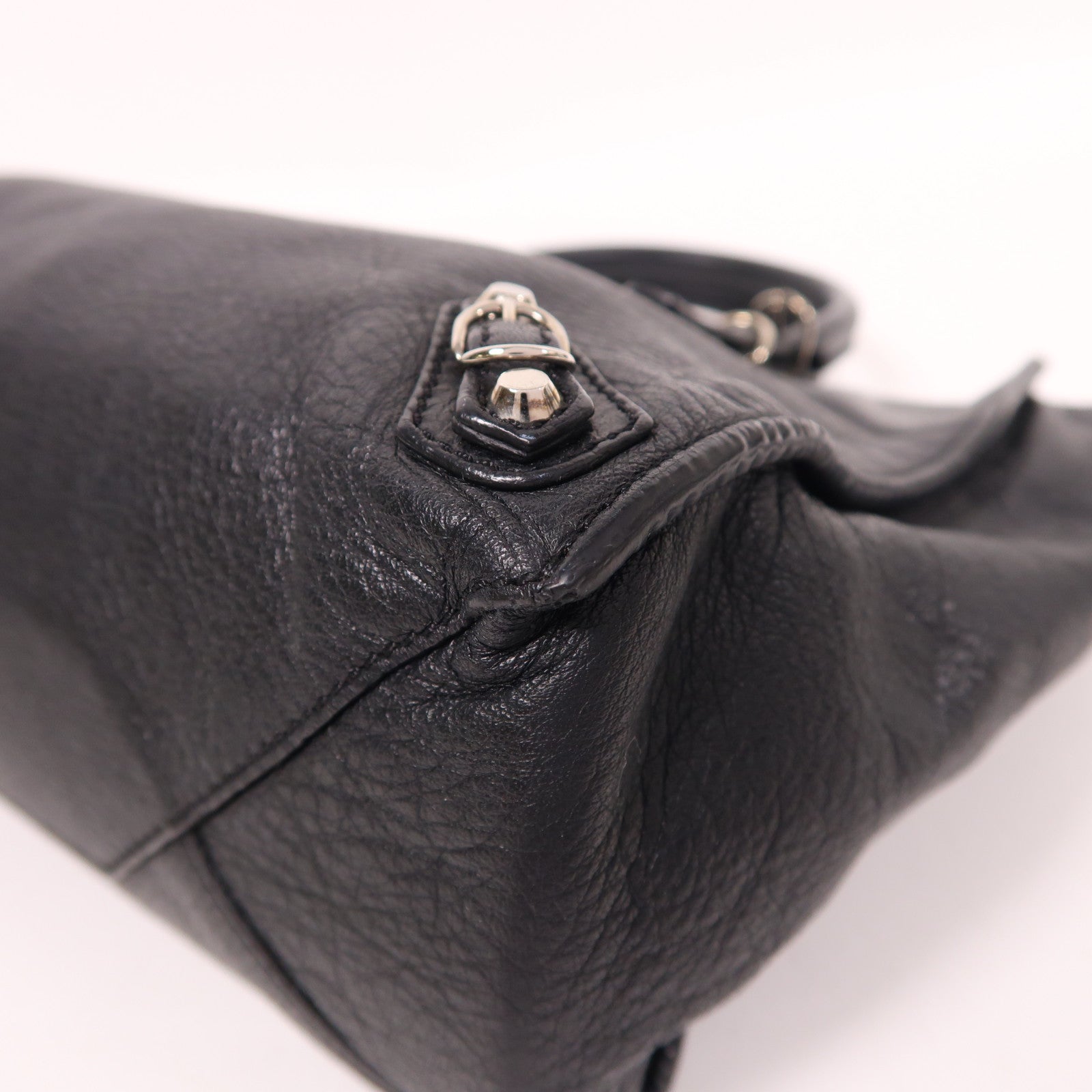 BALENCIAGA 羊皮皮革Papier Mini銀扣手挽肩背兩用袋