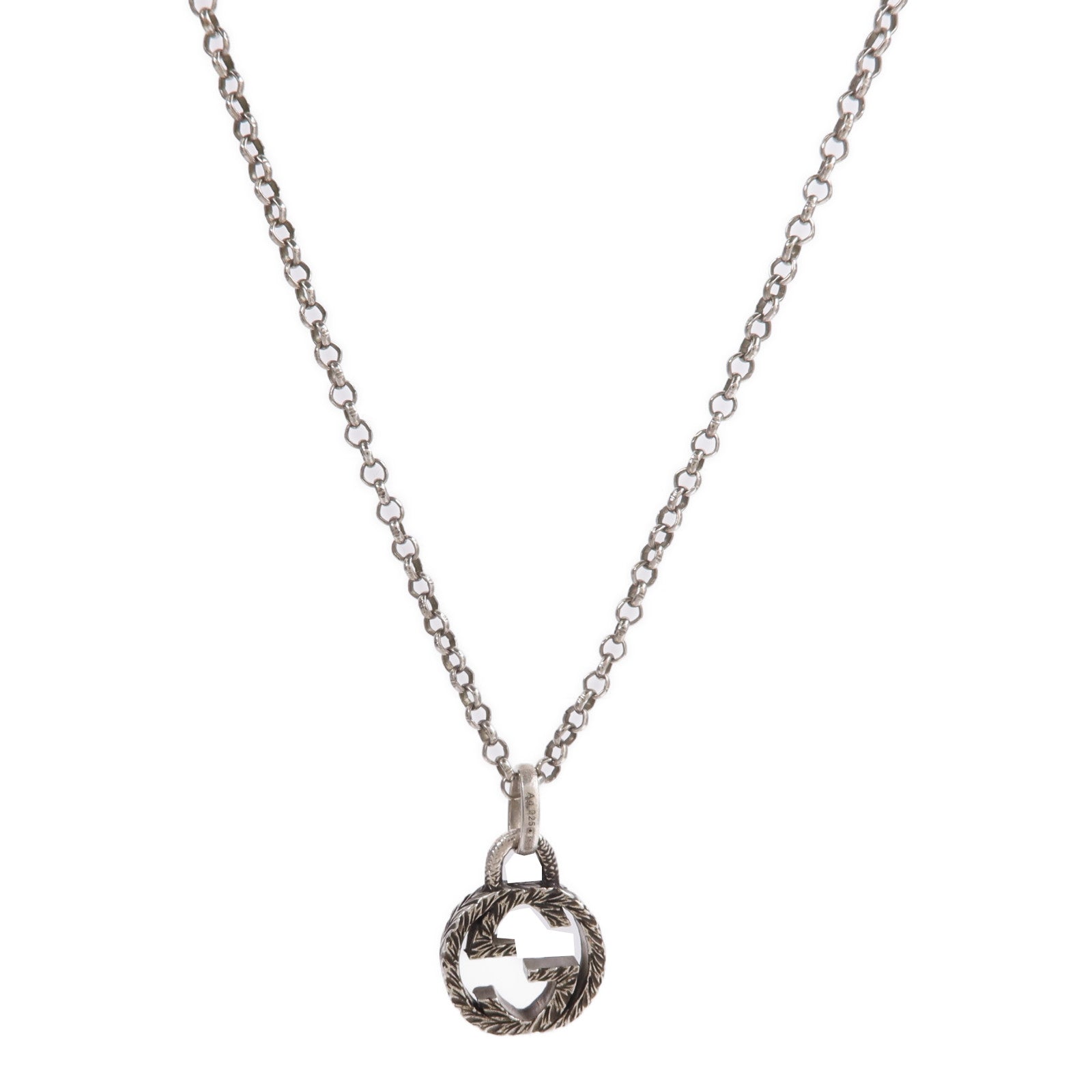 GUCCI 925純銀Interlocking G Necklace項鍊