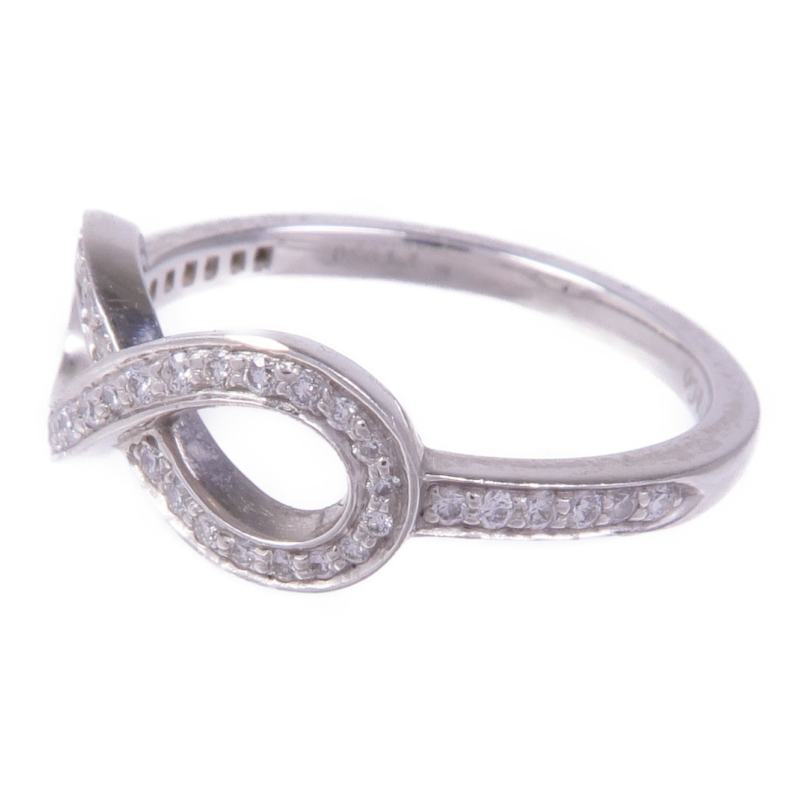 TIFFANY＆CO 【激減優惠】PT950鉑金Infinity Ring鑽石戒指US#5.75