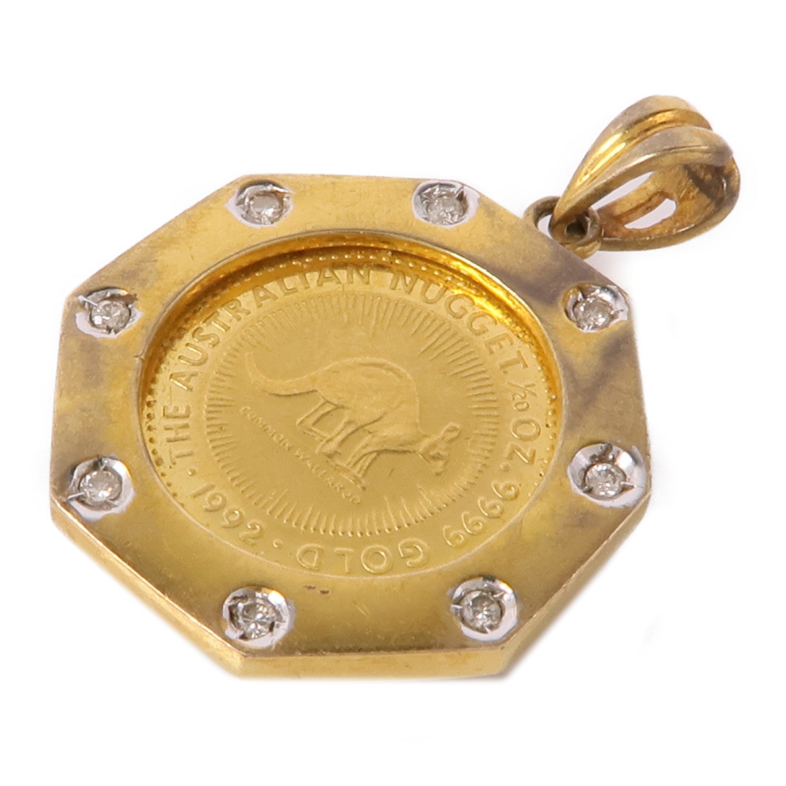 JEWELRY 14K黃金Diamond Pendant Top鑽石吊墜