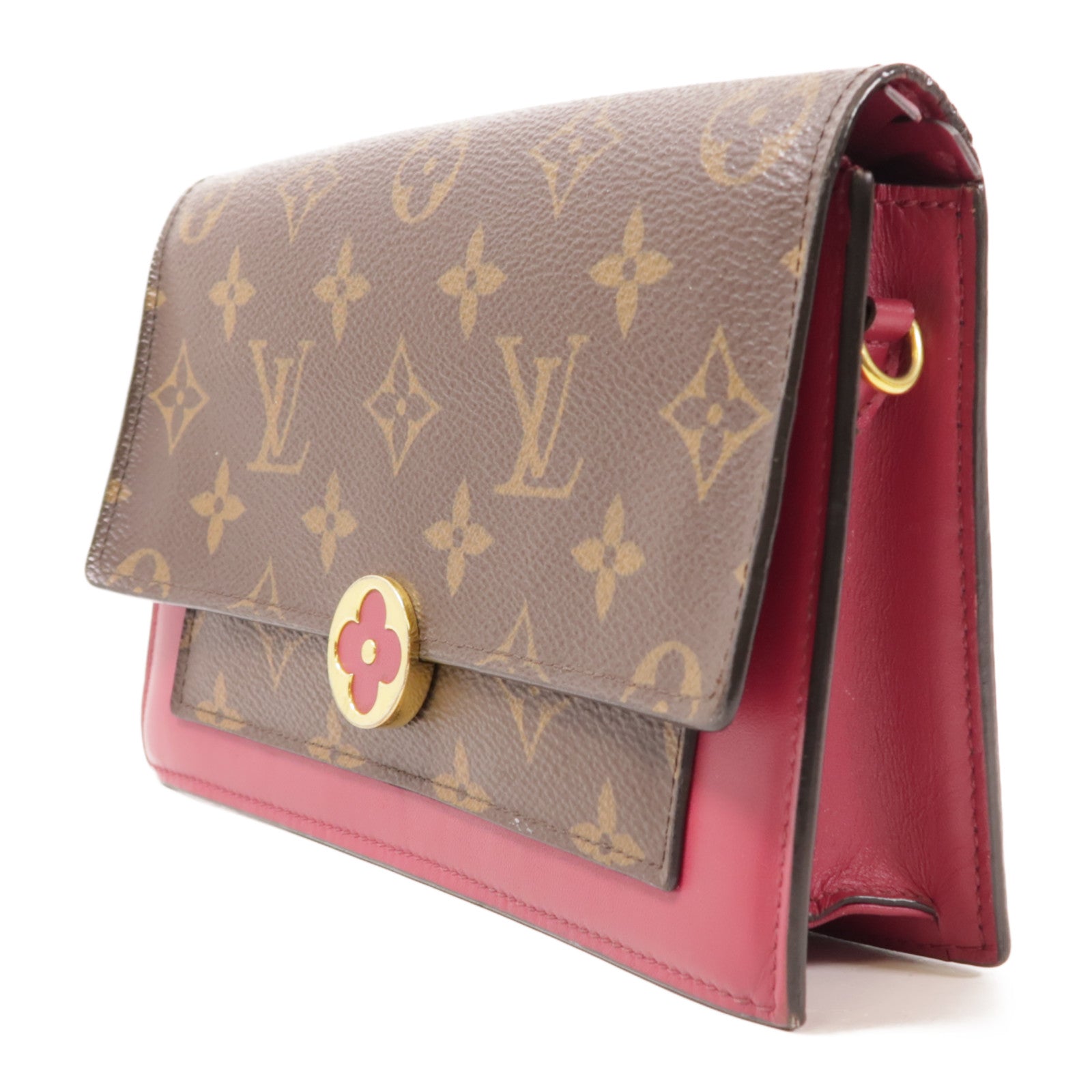 LOUIS VUITTON LV GHW Portefeuille Flore Chain Shoulder Bag M69578 Monogram Brown