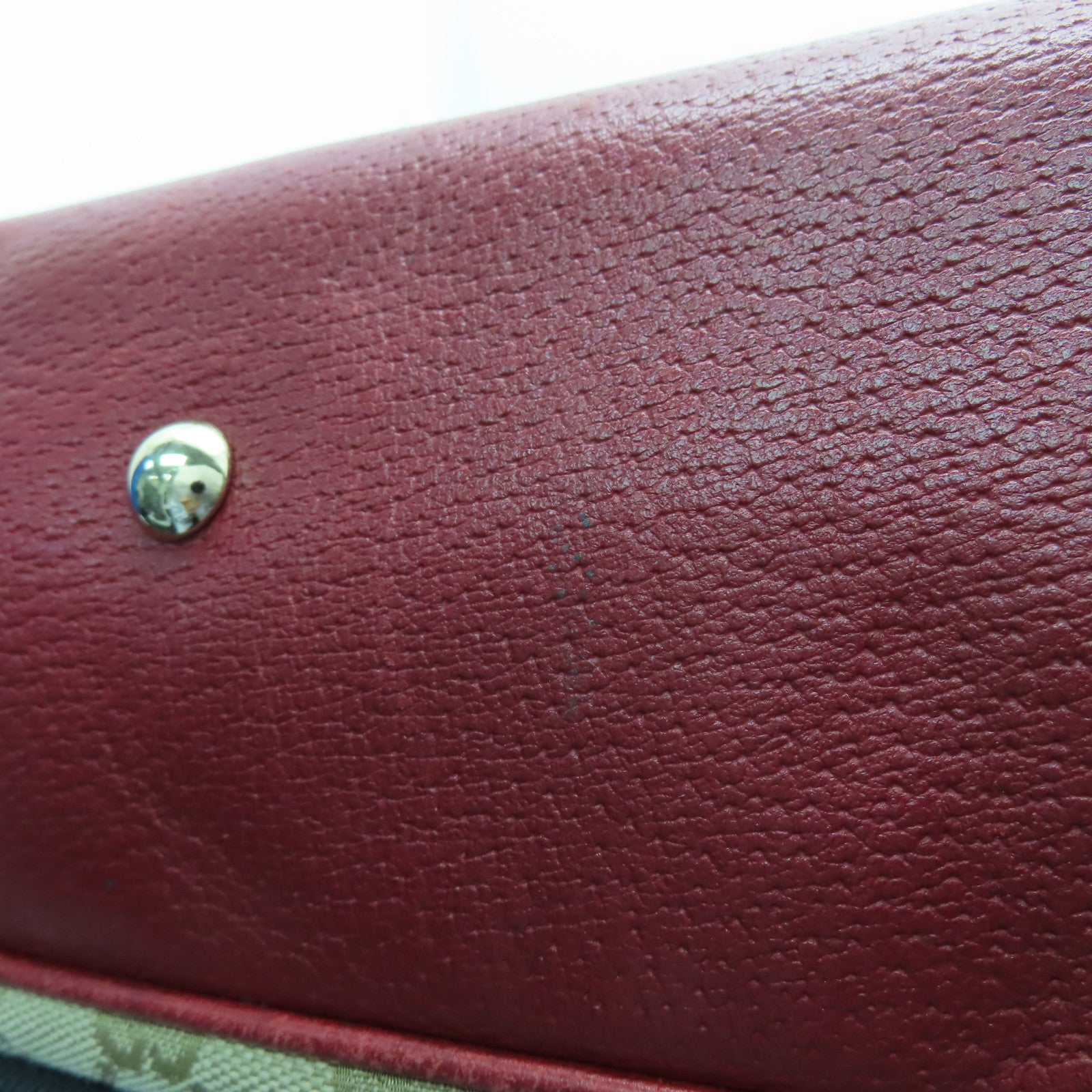 GUCCI 帆布Tote Bag金扣手挽袋紅色/啡色