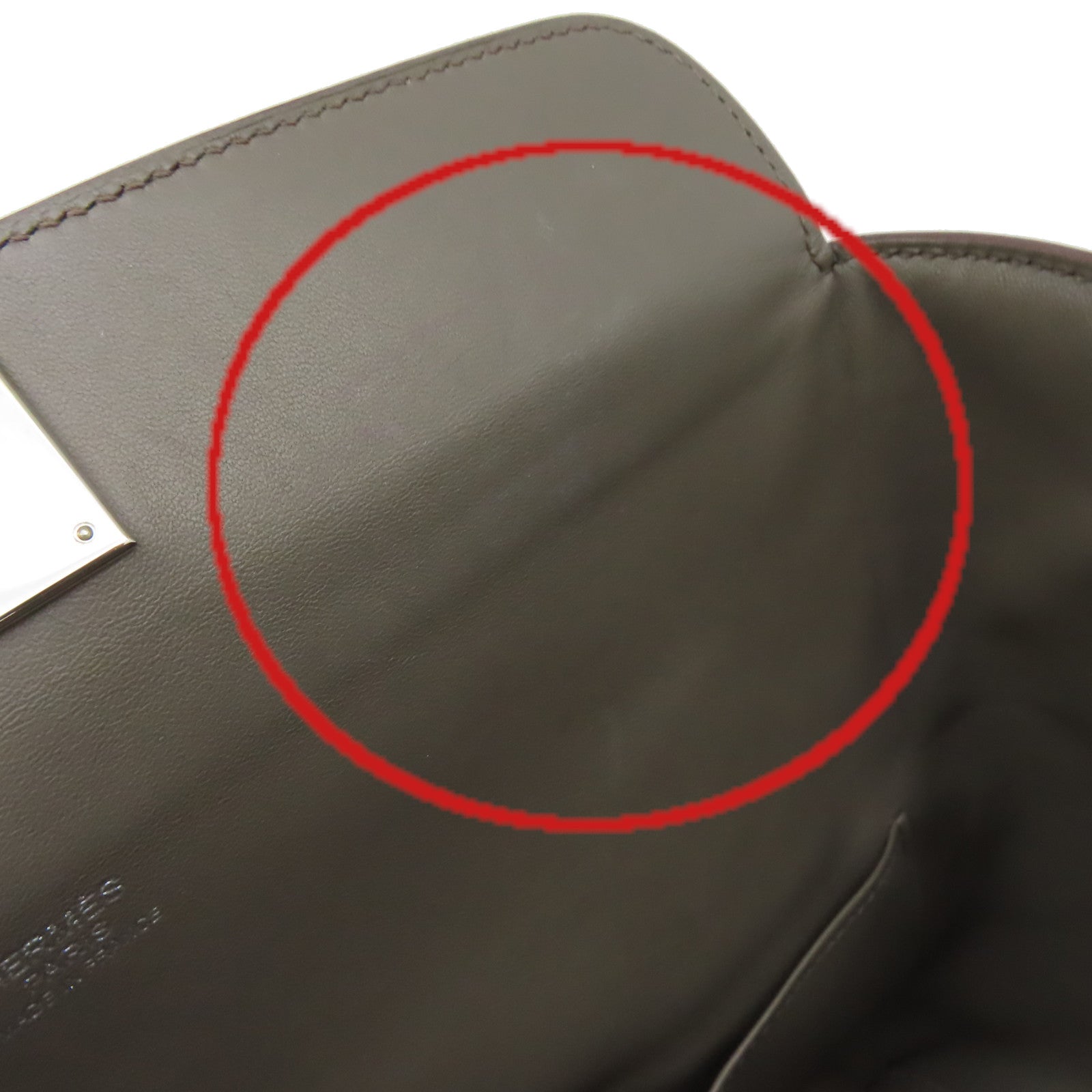 HERMES Evercolor皮革Toolbox 26 2Way Shoulder Bag銀扣手挽肩背兩用袋Etain/錫灰色