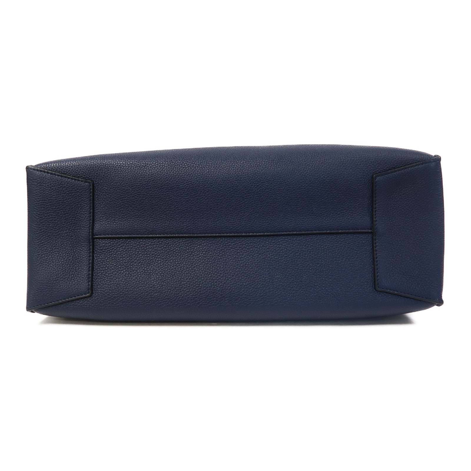 LOEWE 牛皮皮革Tote Bag銀扣肩背袋藍色