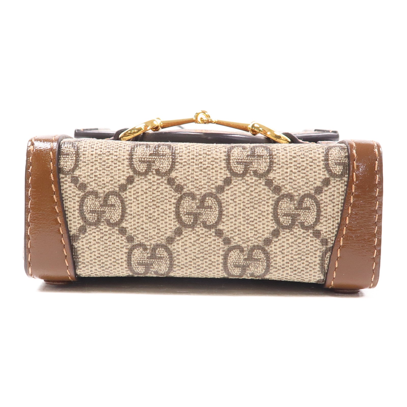 GUCCI 塗層帆布Horsebit 1955 Mini金扣肩背袋