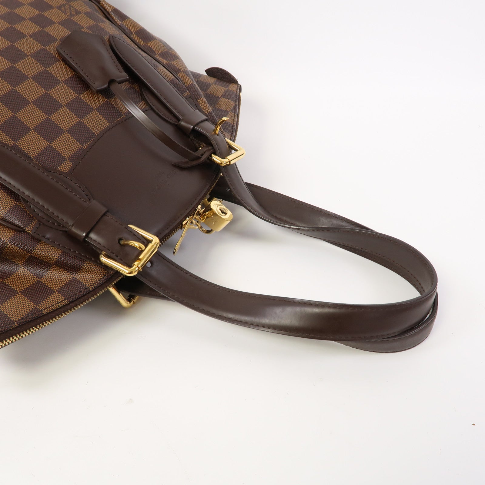 LOUIS VUITTON Damier Ebene Verona MM金扣肩背袋啡色