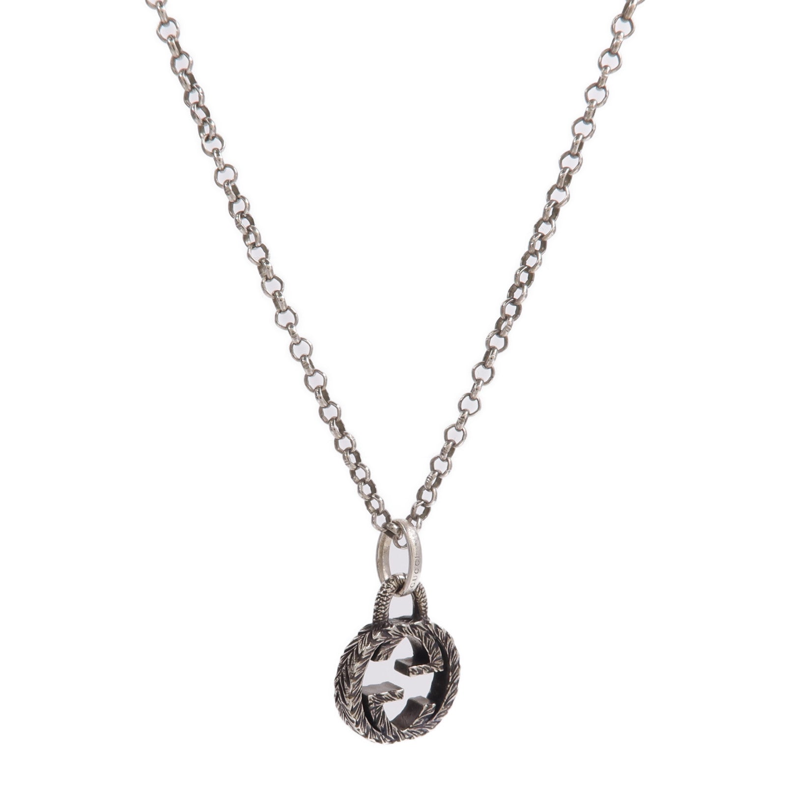GUCCI 925純銀Interlocking G Necklace項鍊