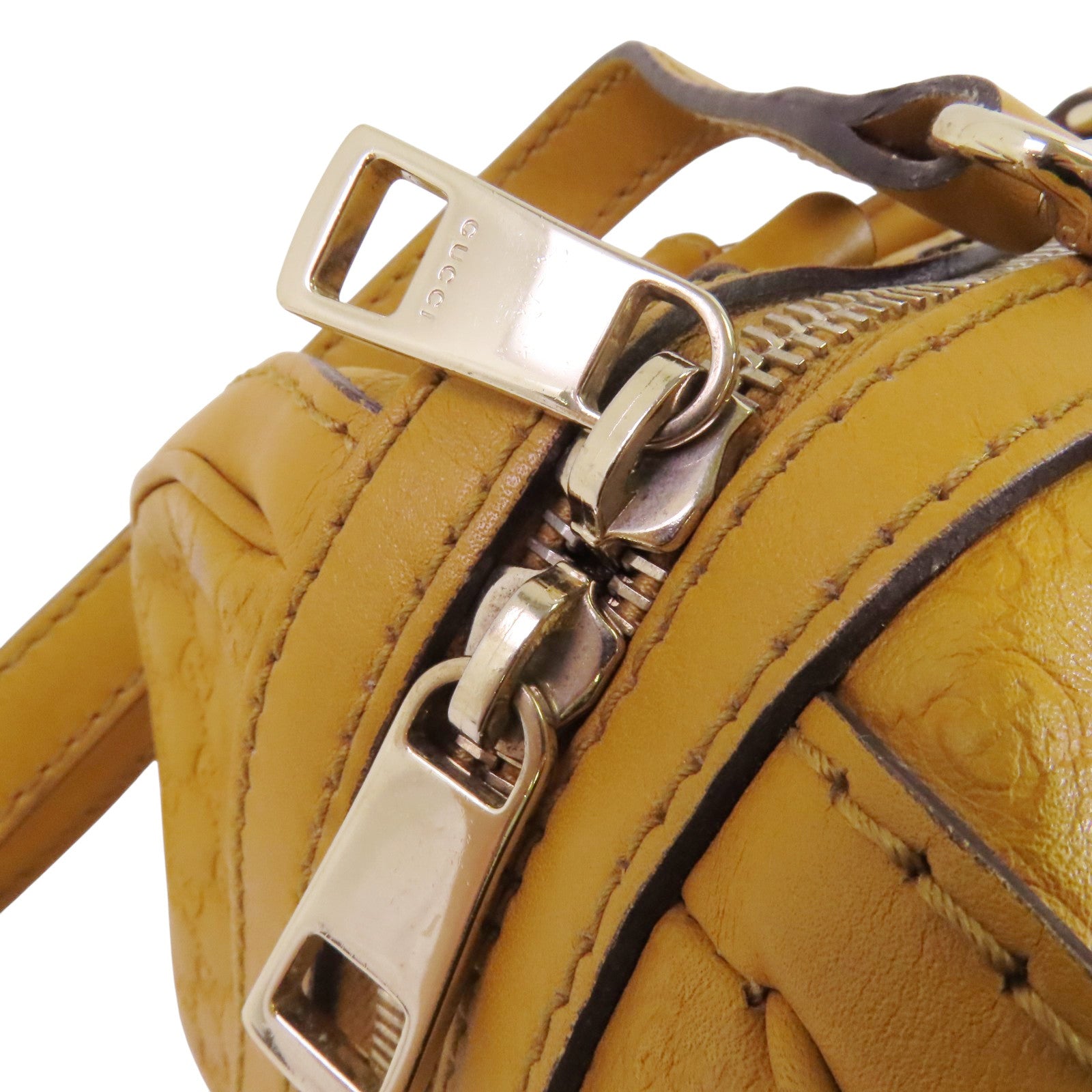 GUCCI 牛皮皮革Boston Bag金扣手挽肩背兩用袋