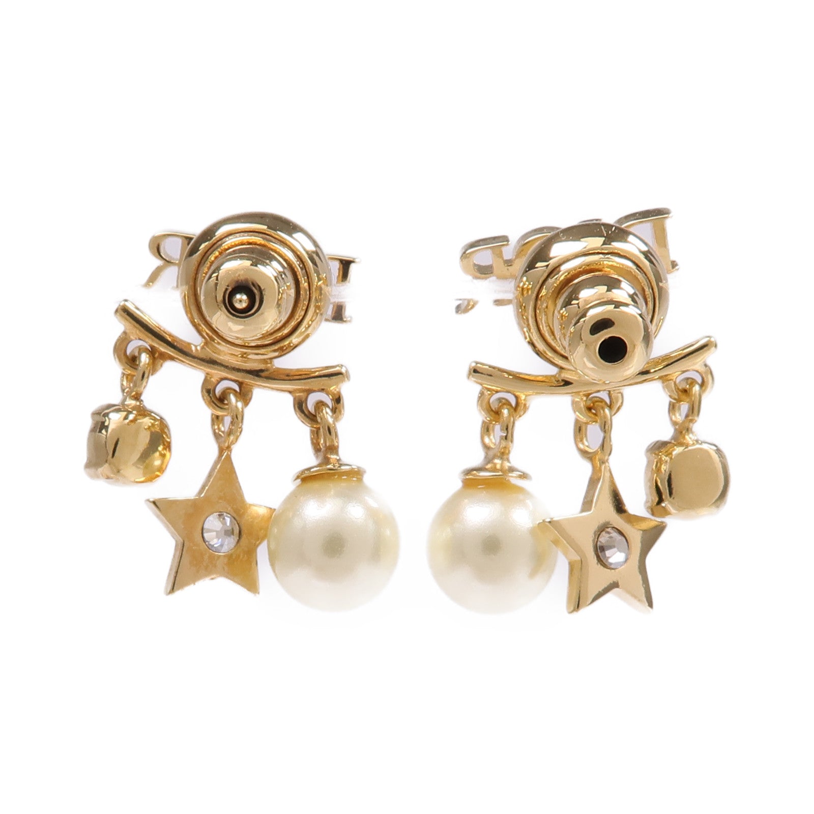 Dior 金屬/水晶Pierced Earring耳環