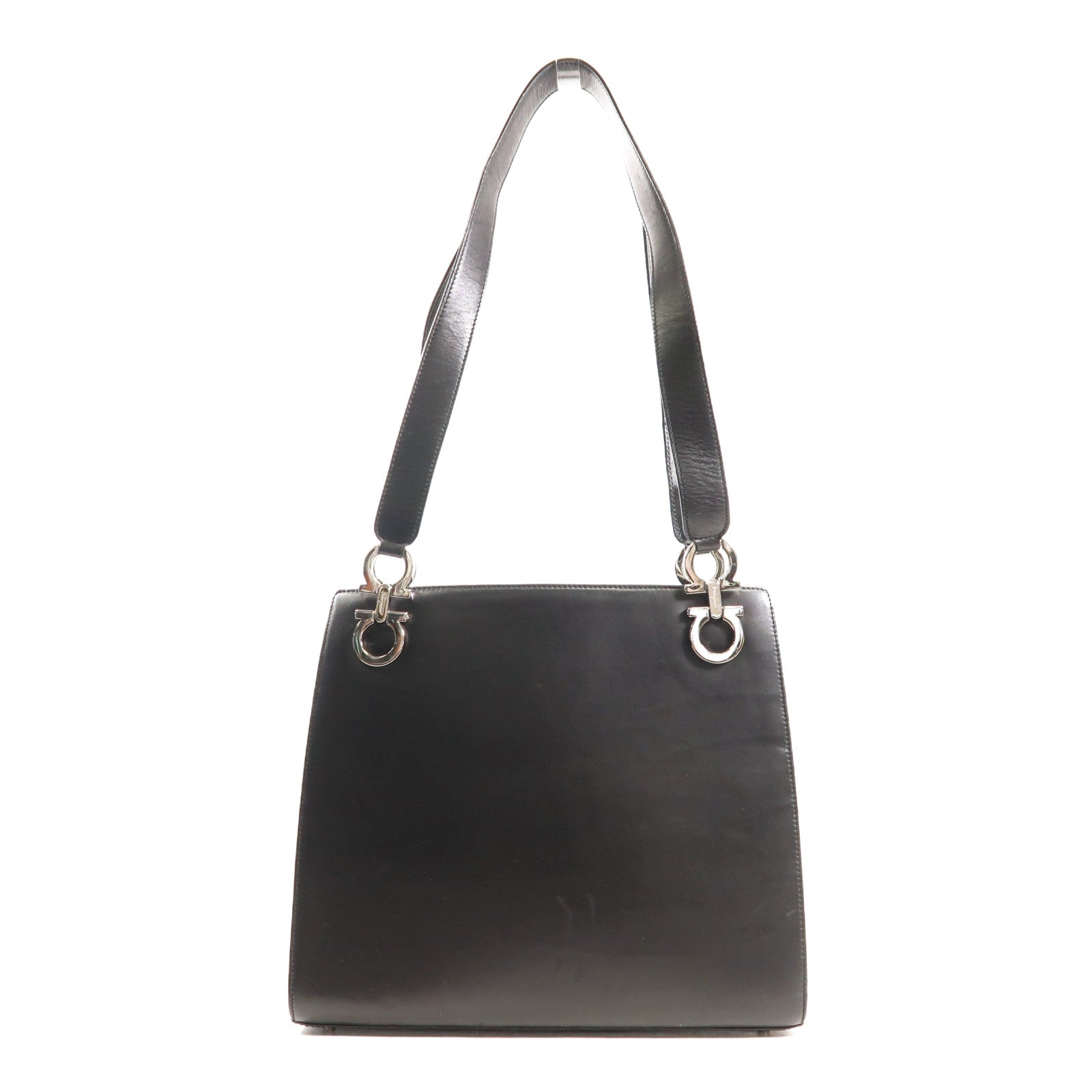 Salvatore Ferragamo 【激減優惠】牛皮皮革Shoulder Bag銀扣肩背袋