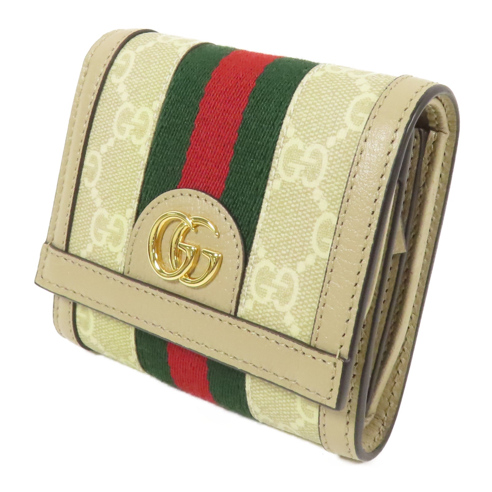 GUCCI 塗層帆布Ophidia Card Case Wallet金扣錢包