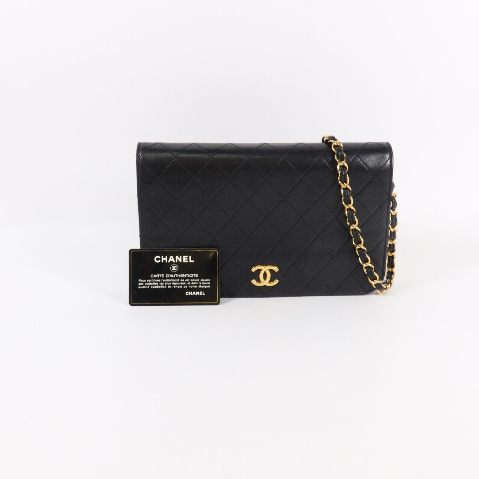 CHANEL 羊皮皮革Vintage Shoulder Bag鏈帶肩背袋
