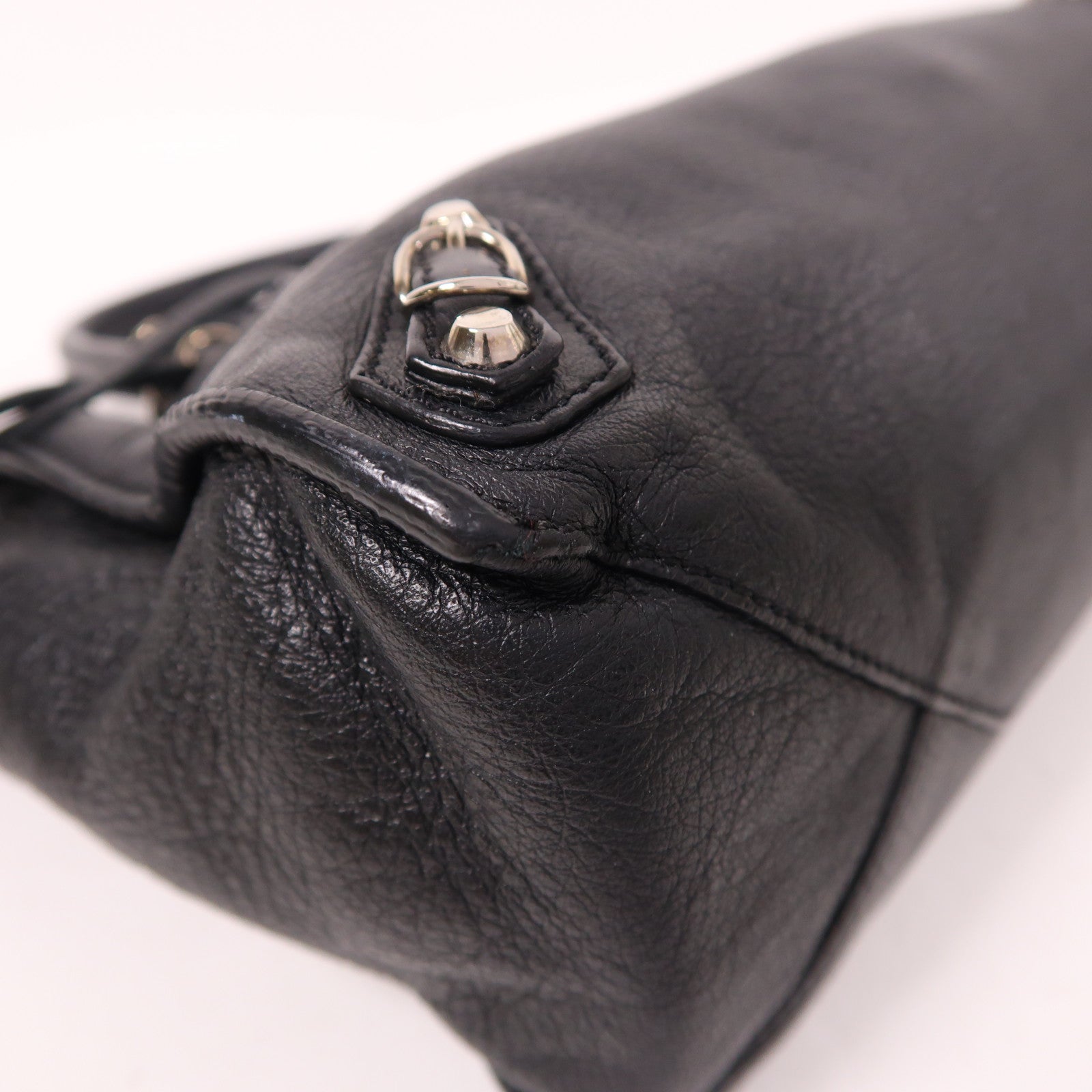 BALENCIAGA 羊皮皮革Papier Mini銀扣手挽肩背兩用袋