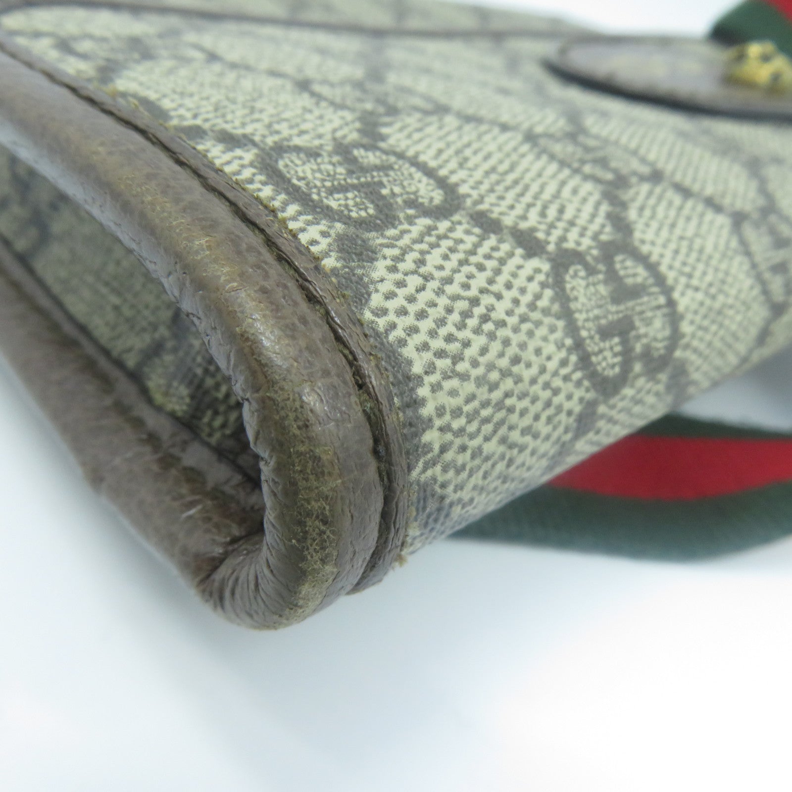 GUCCI 塗層帆布Waist Bag金扣腰包啡色