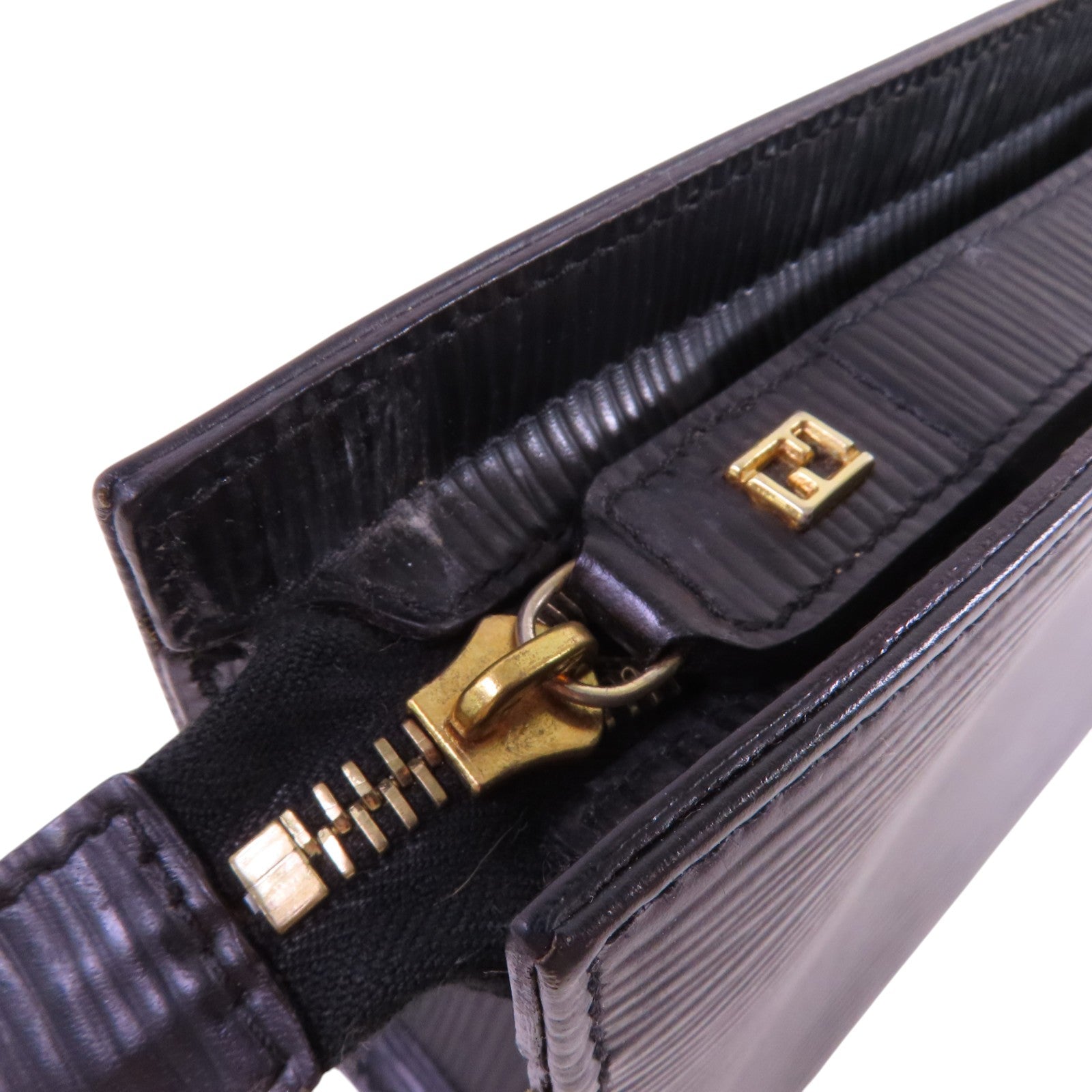 FENDI 牛皮皮革Clutch Pouch金扣手拿包
