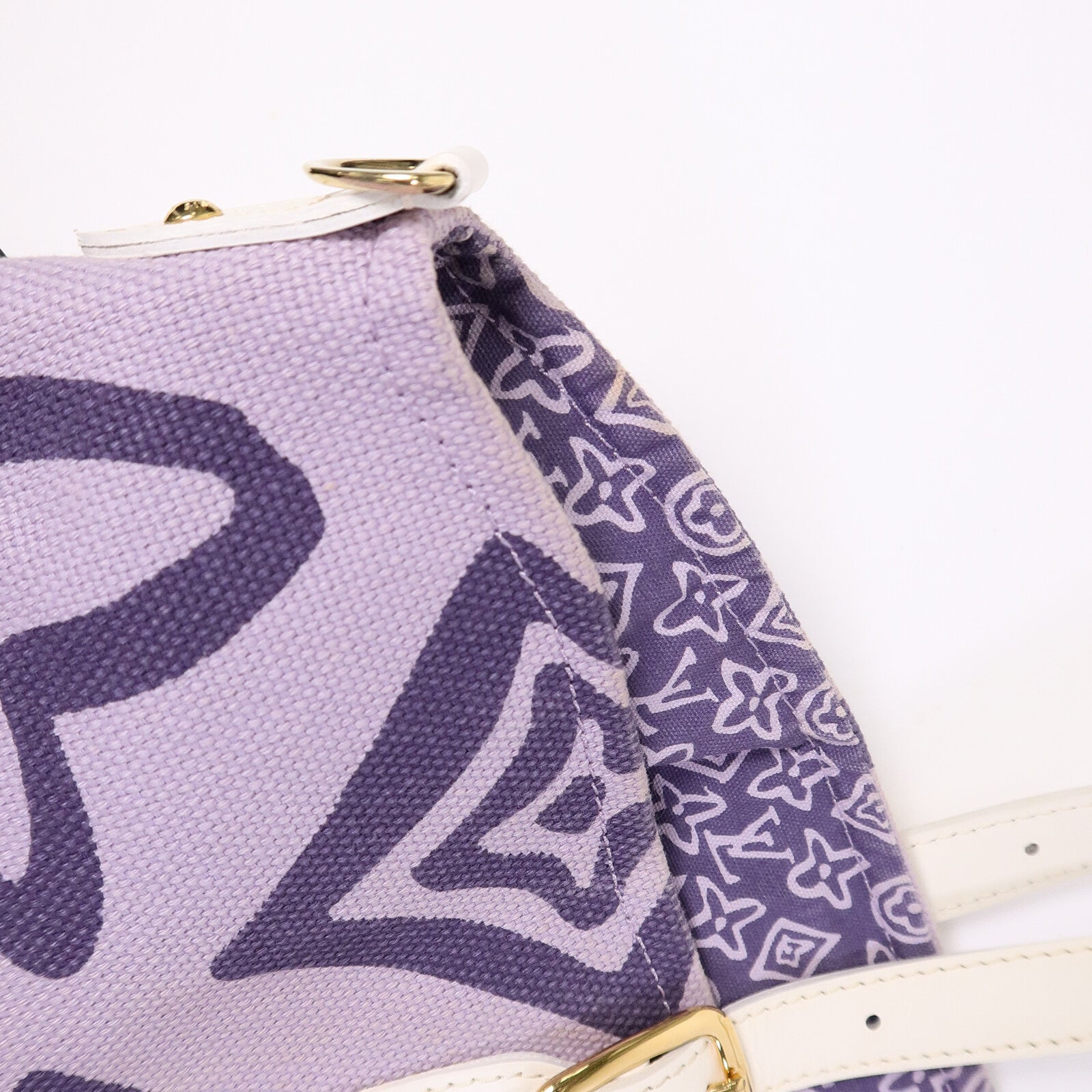 LOUIS VUITTON 帆布Tahitienne GM Lilac手挽袋