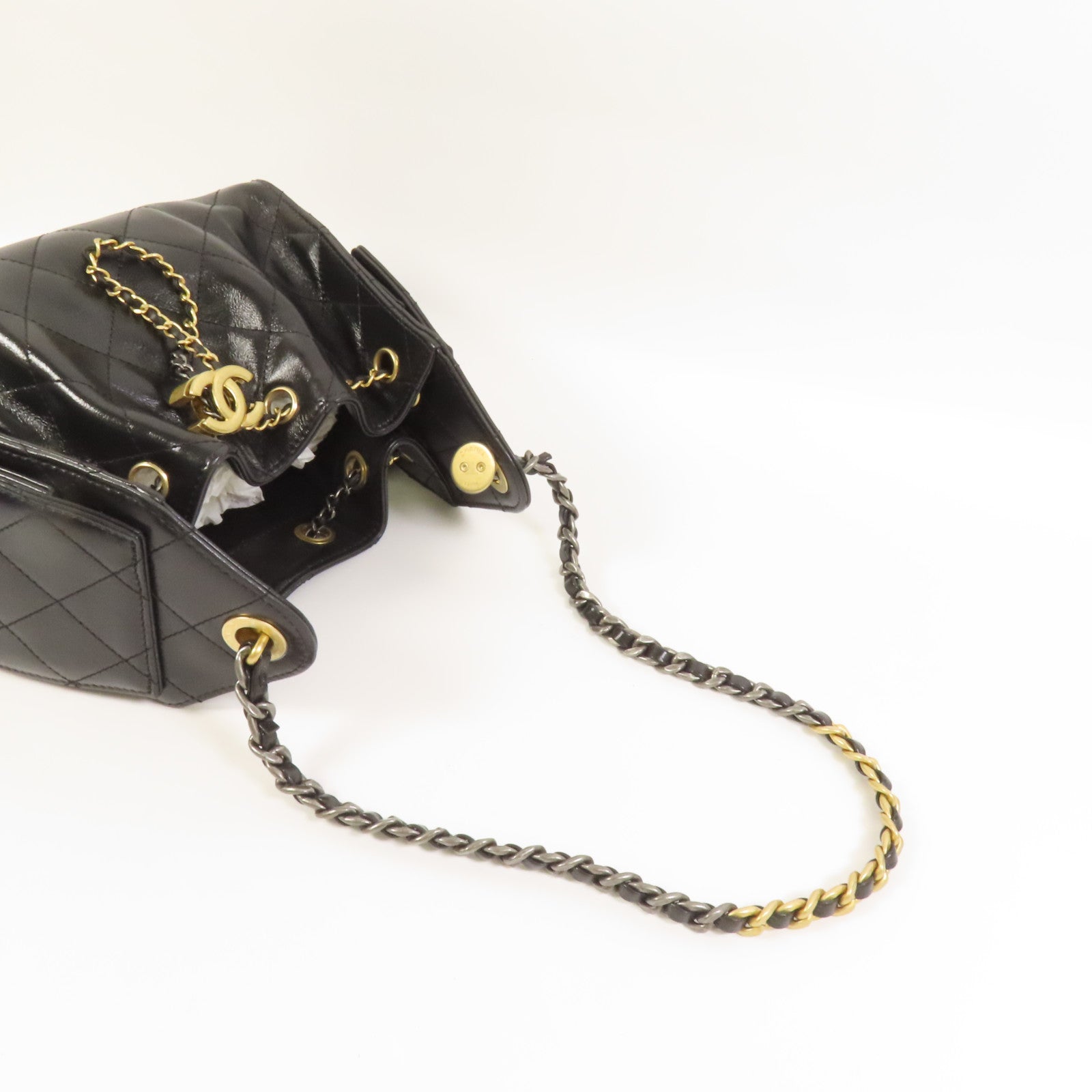 CHANEL 牛皮皮革Chanel 25 Mini金扣鏈帶肩背袋