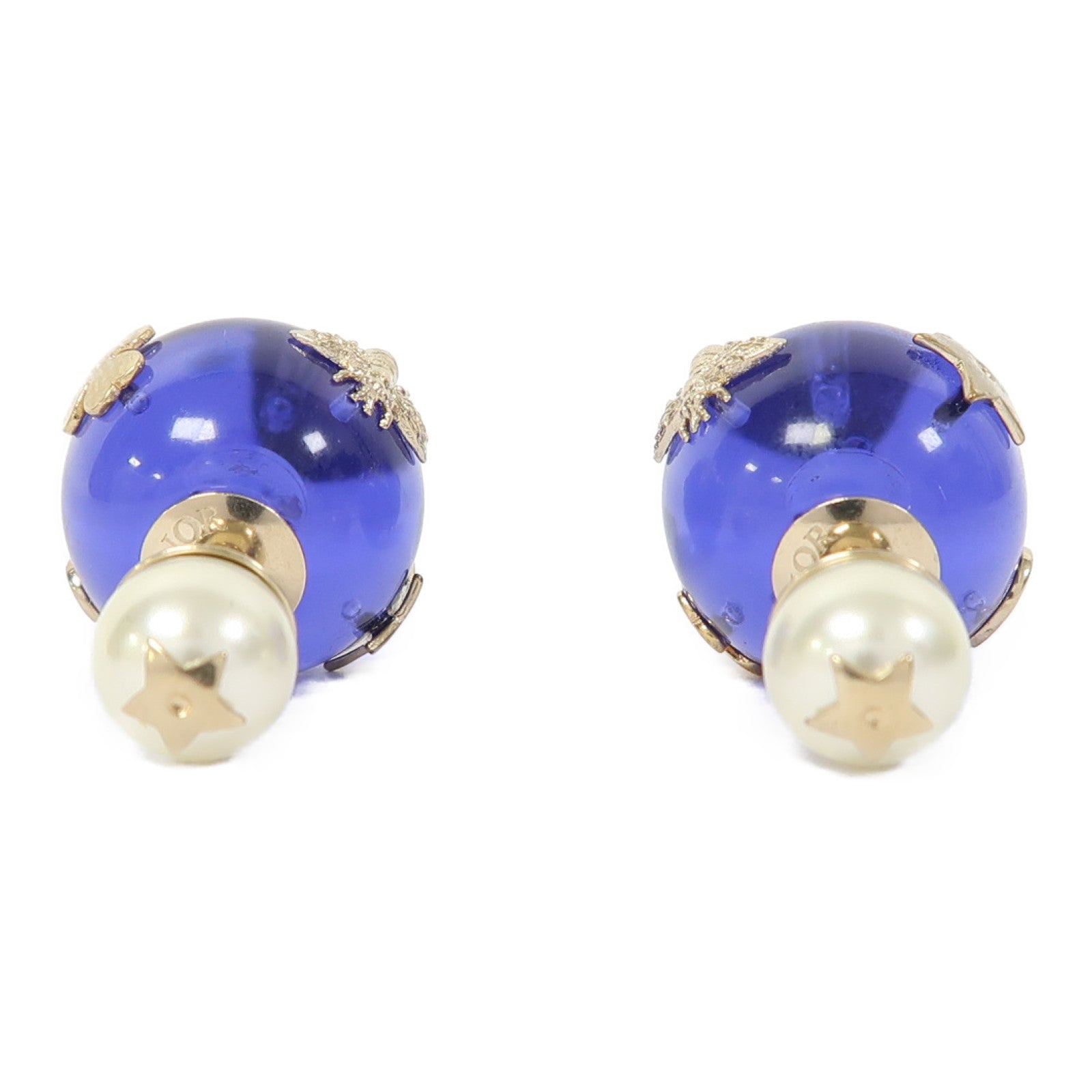 Dior 金屬Earrings耳環藍色/金色