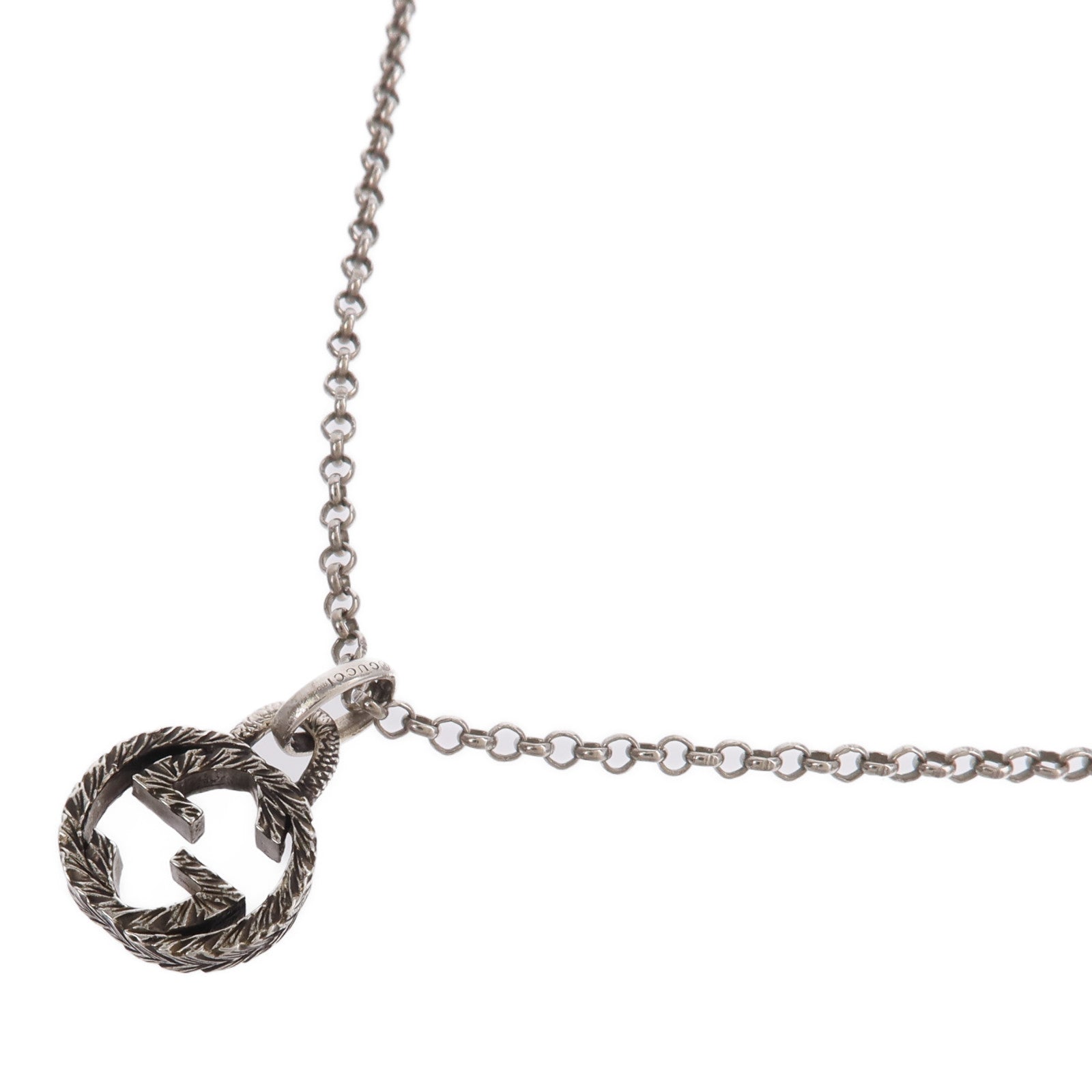 GUCCI 925純銀Interlocking G Necklace項鍊