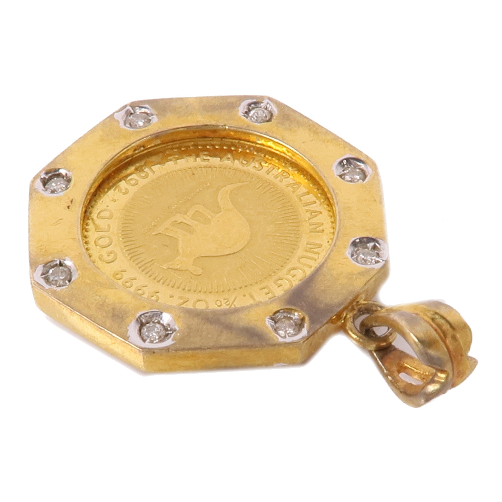 JEWELRY 14K黃金Diamond Pendant Top鑽石吊墜