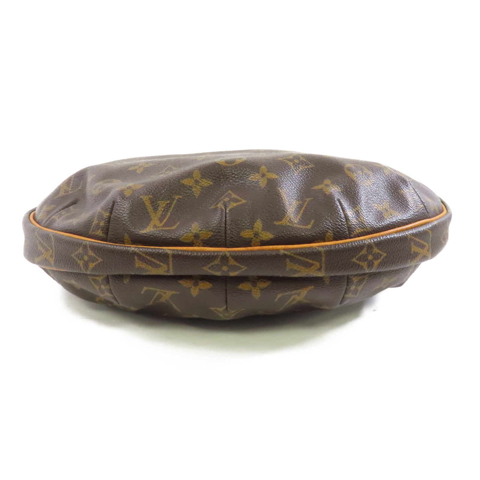 LOUIS VUITTON Monogram Croissant MM金扣肩背袋棕色