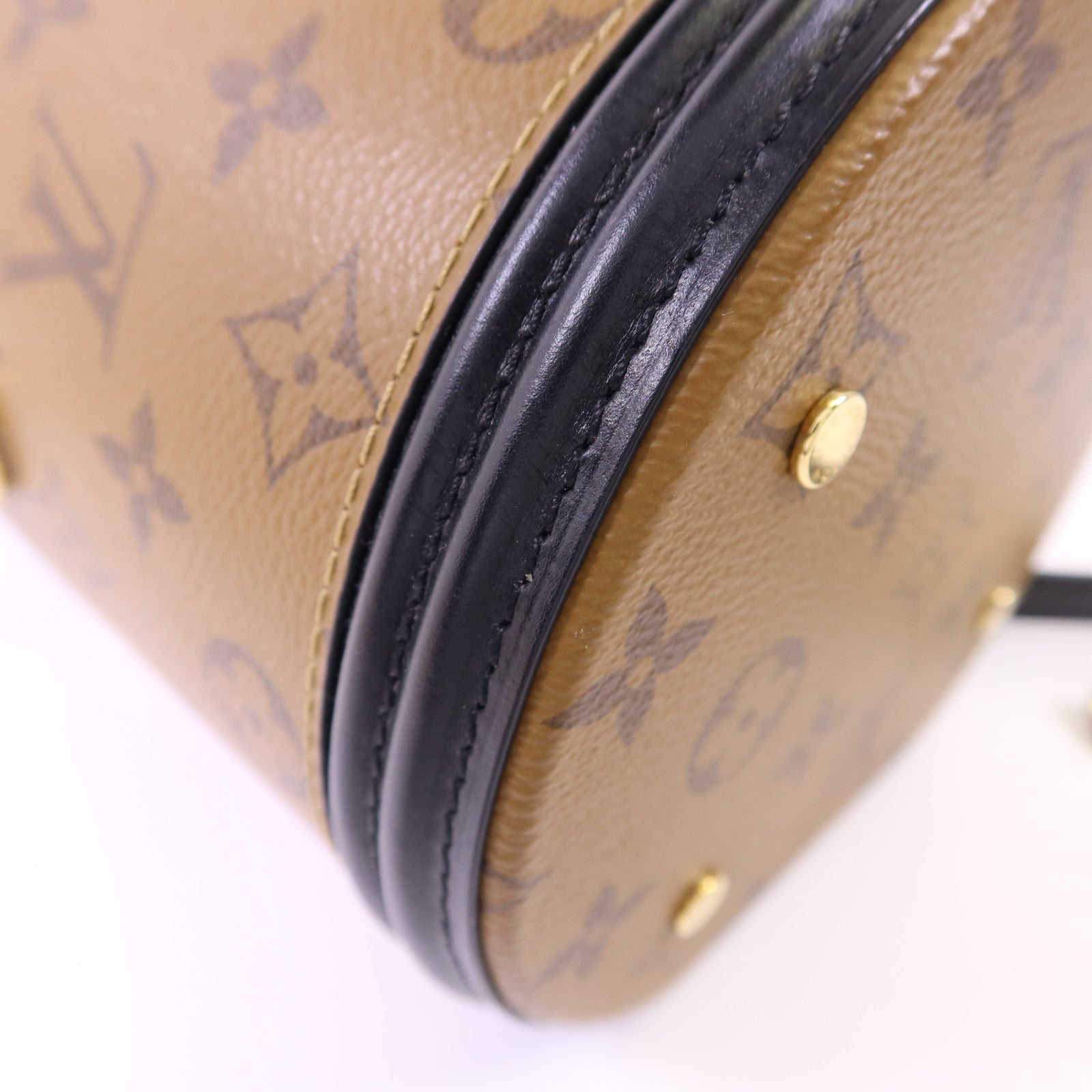 LOUIS VUITTON Monogram Reverse Cannes金扣手挽肩背兩用袋