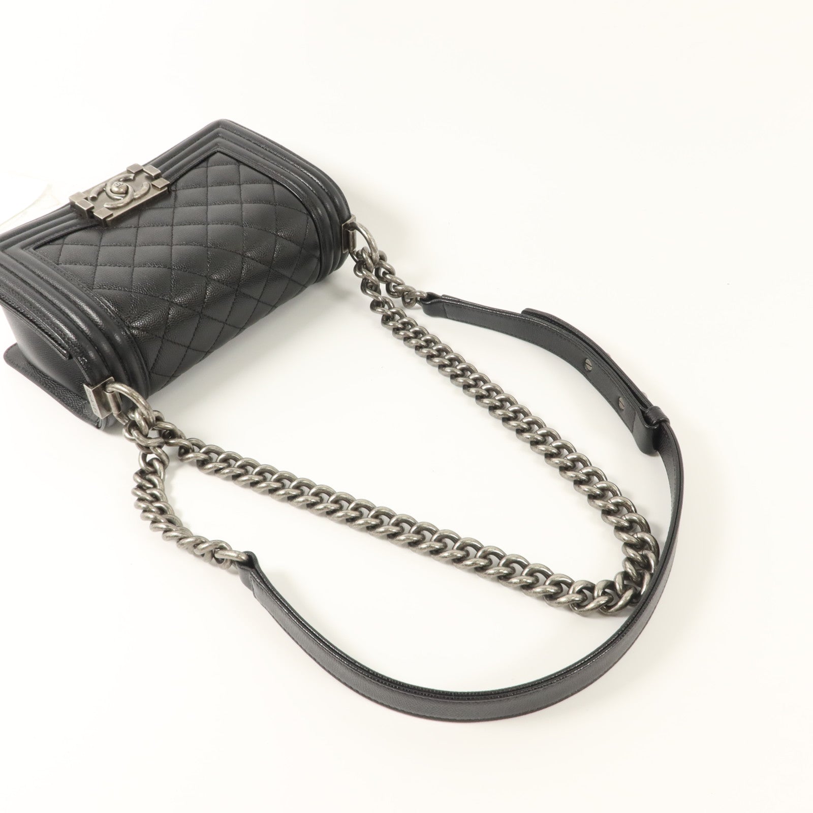 CHANEL 牛皮皮革Boy 20鏈帶肩背袋