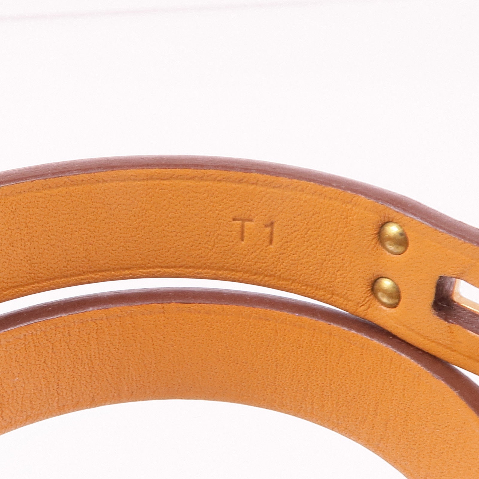 HERMES Swift皮革Mini Kelly Double Tour Bracelet金扣手帶Rose Sakura