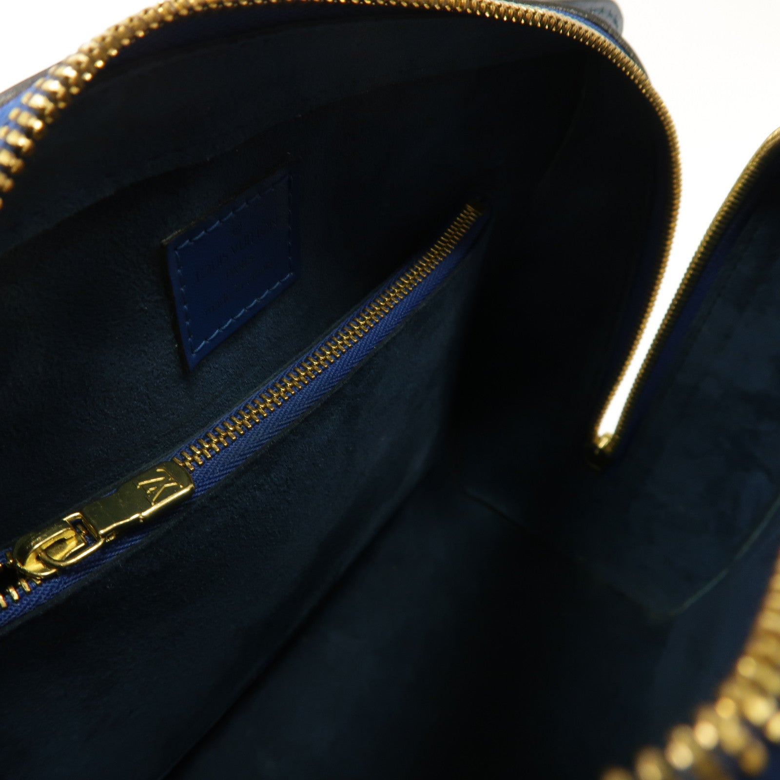 LOUIS VUITTON Epi Pont Neuf金扣手挽袋藍色