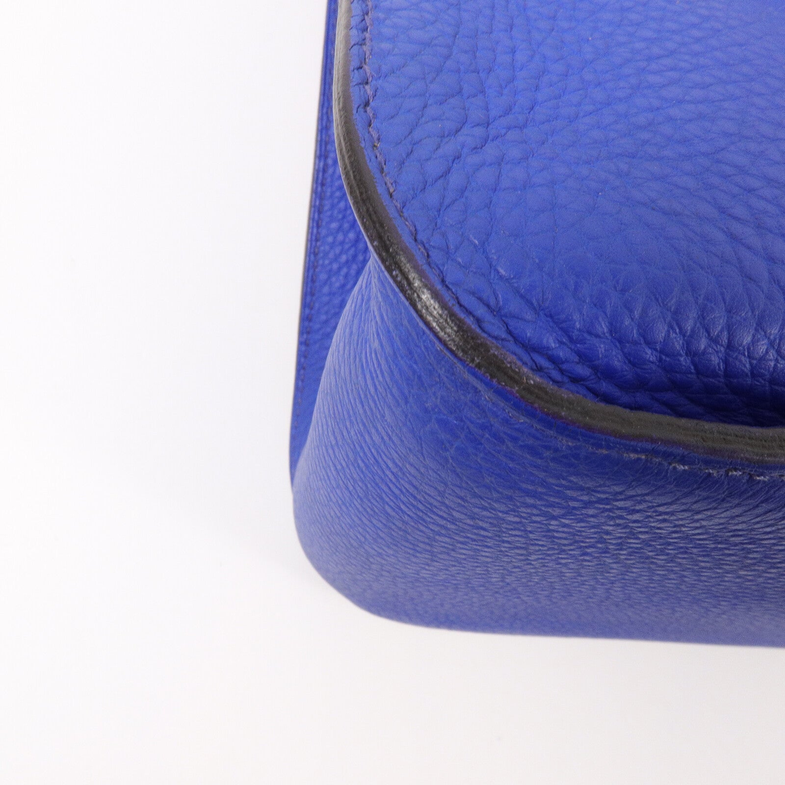 HERMES Clemence皮革Jypsiere 34肩背袋Bleu Electrique