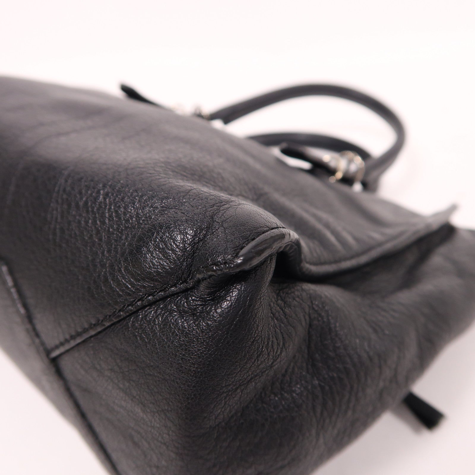 BALENCIAGA 羊皮皮革Papier Mini銀扣手挽肩背兩用袋